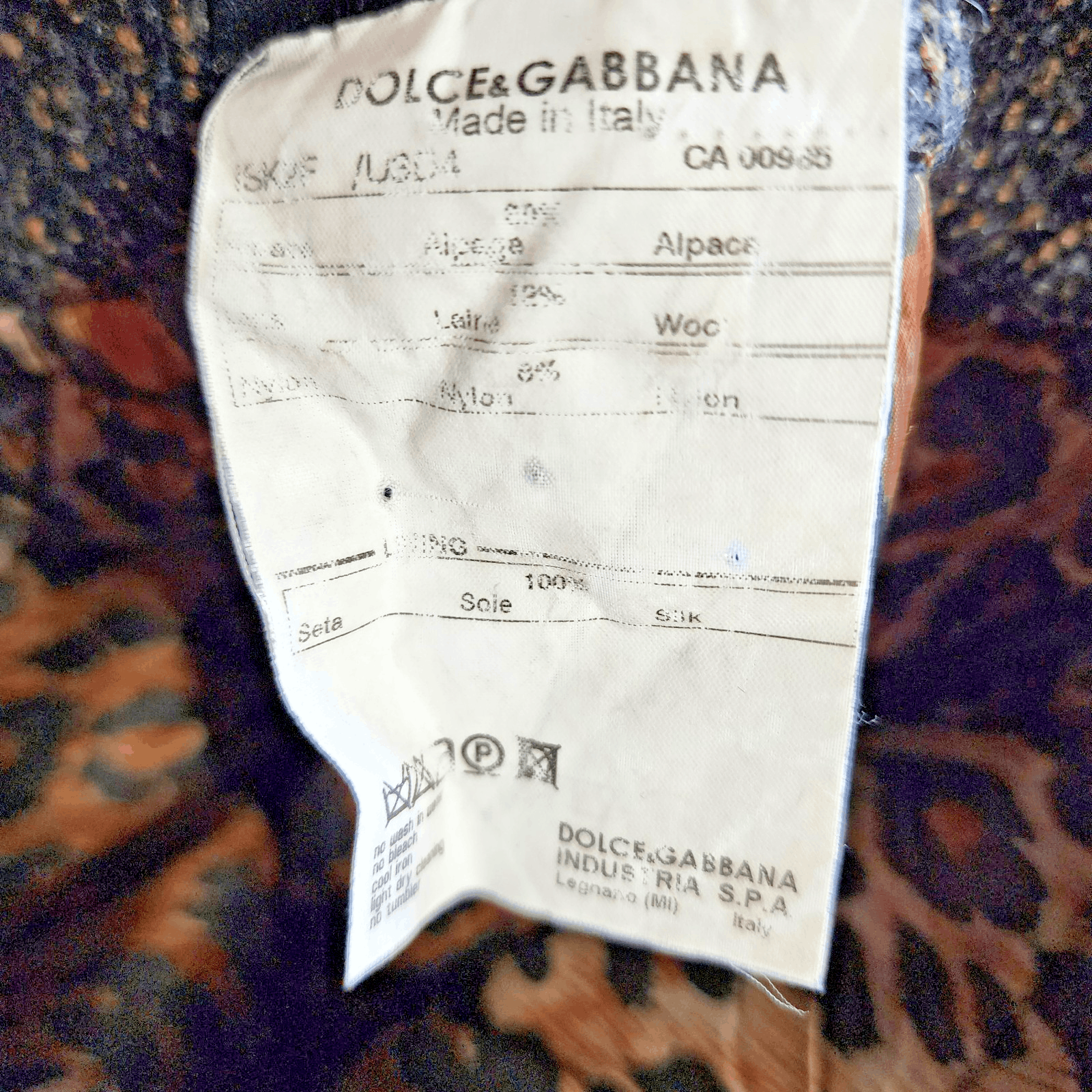 Dolce & Gabbana Dolce & Gabbana Brown Black Zip Skirt US8 IT44 Alpaca Wool Size 30" / US 8 / IT 44 - 4 Thumbnail