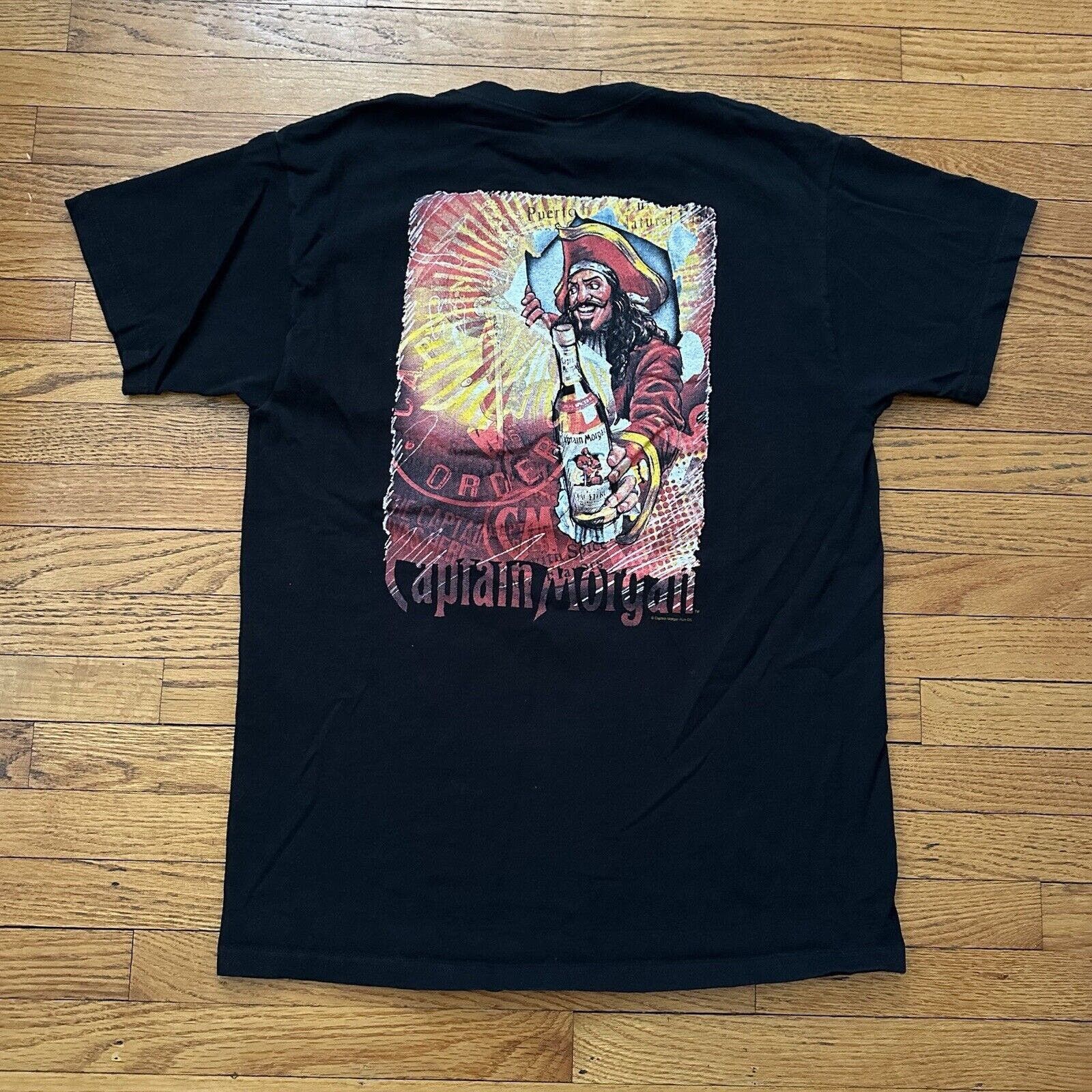 Vintage Vintage Captain Morgan Rum Liquor Black Promo Tee T-Shirt Size US L / EU 52-54 / 3 - 3 Thumbnail