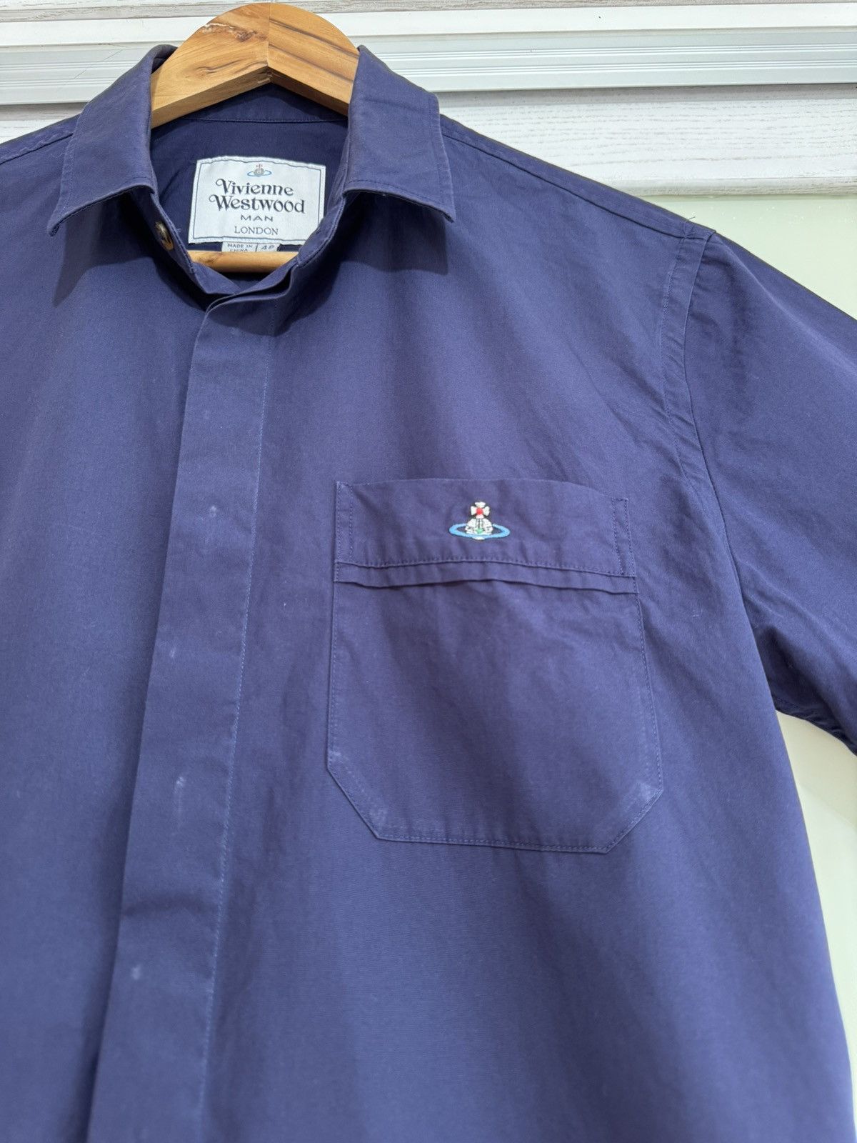 Vivienne Westwood Vivienne Westwood Navy Blue Short Sleeve Shirt Size US M / EU 48-50 / 2 - 5 Thumbnail