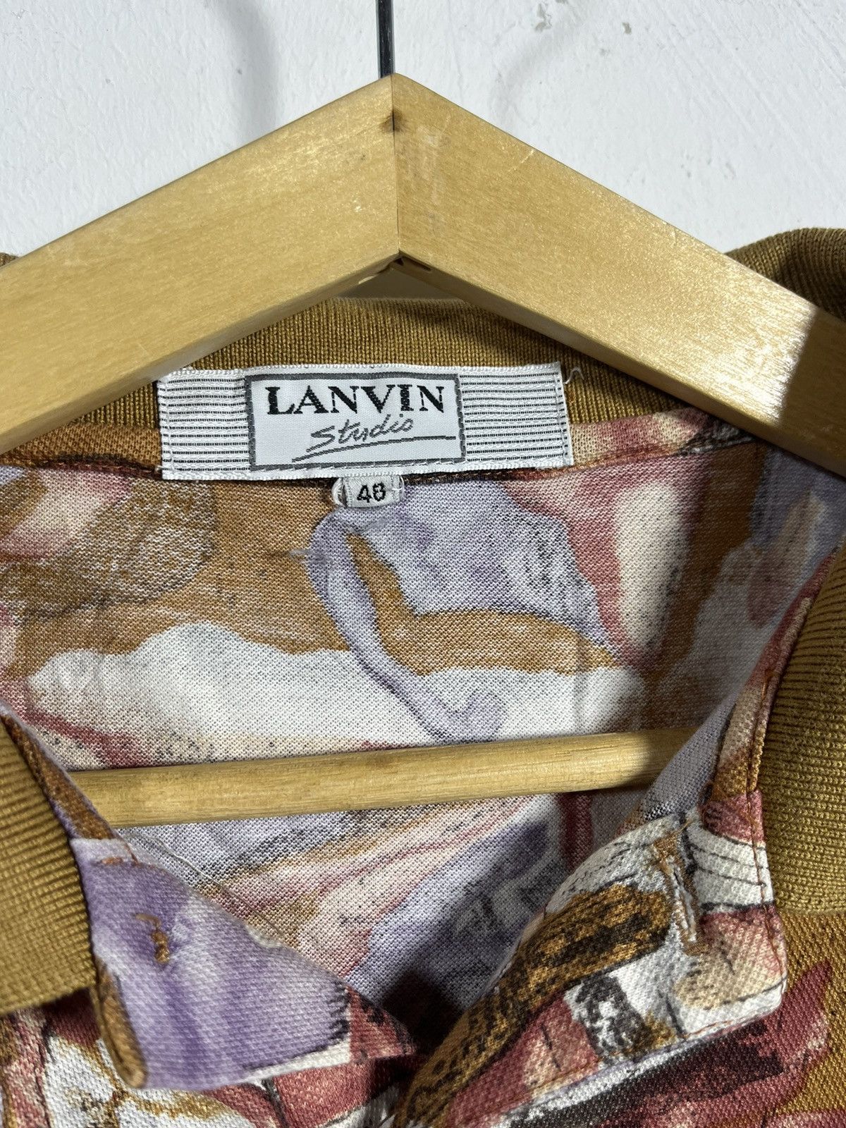 Lanvin × Vintage Caleche Art overprint polo shirt Size US L / EU 52-54 / 3 - 4 Thumbnail