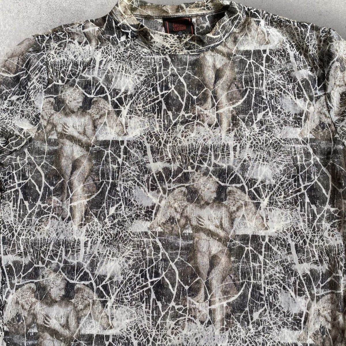 Jean Paul Gaultier Angle Sheer Mesh Tee Size US M / EU 48-50 / 2 - 1 Thumbnail