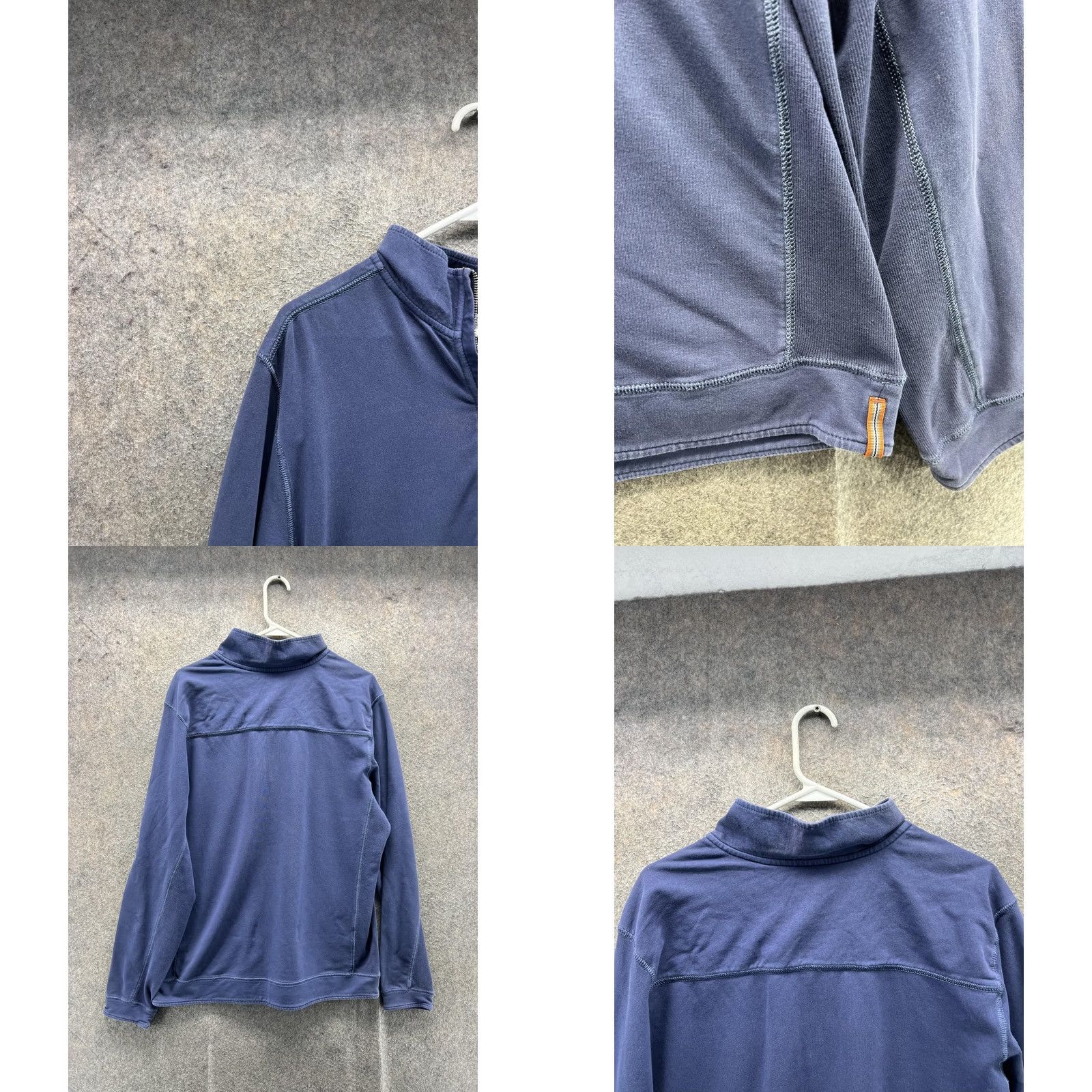 Tommy Bahama Tommy Bahama Sweater Mens L Blue 1/4 Zip Mock Neck Cotton Knit Pullover Size US L / EU 52-54 / 3 - 8 Thumbnail