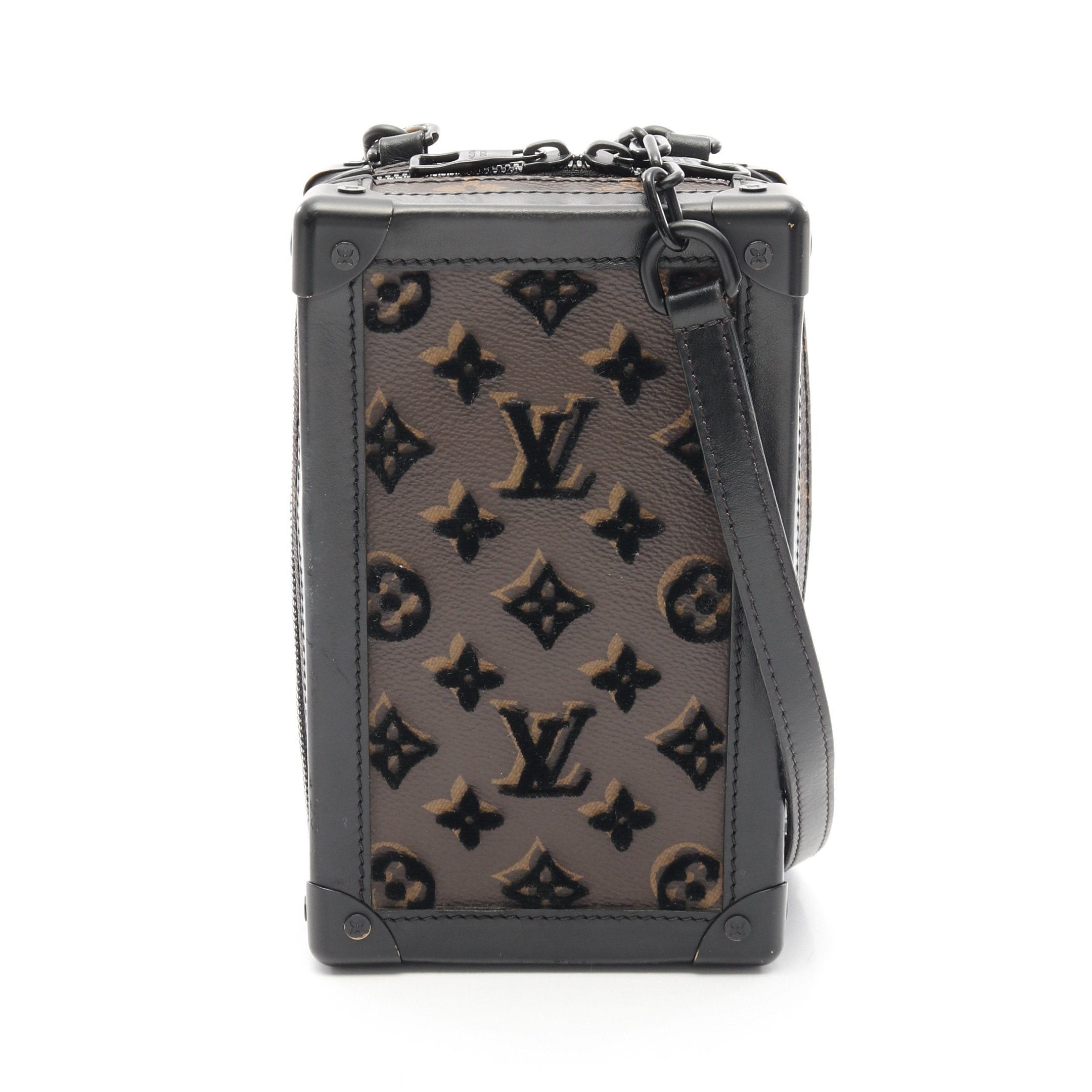 Louis Vuitton Louis Vuitton Vertical Soft Trunk Monogram Taffeta Chain Shoulder Bag Leather Brown Black Size ONE SIZE - 1 Thumbnail