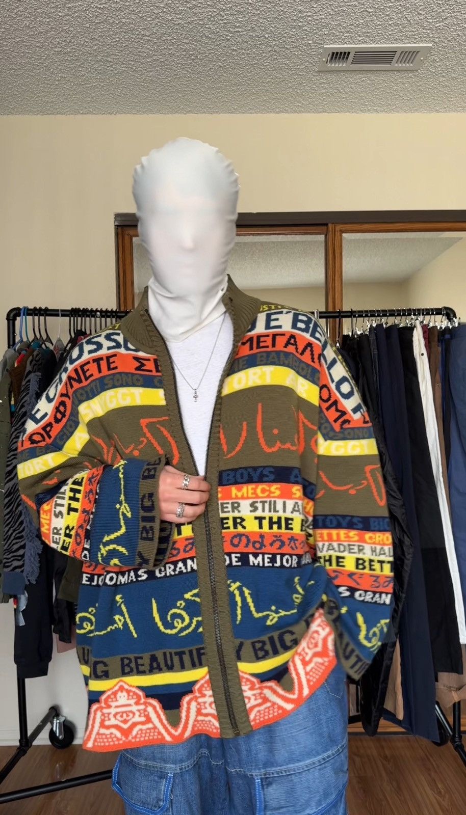 Walter Van Beirendonck 1986~ Horny Languages Oversized Knit Size US L / EU 52-54 / 3 - 16 Thumbnail