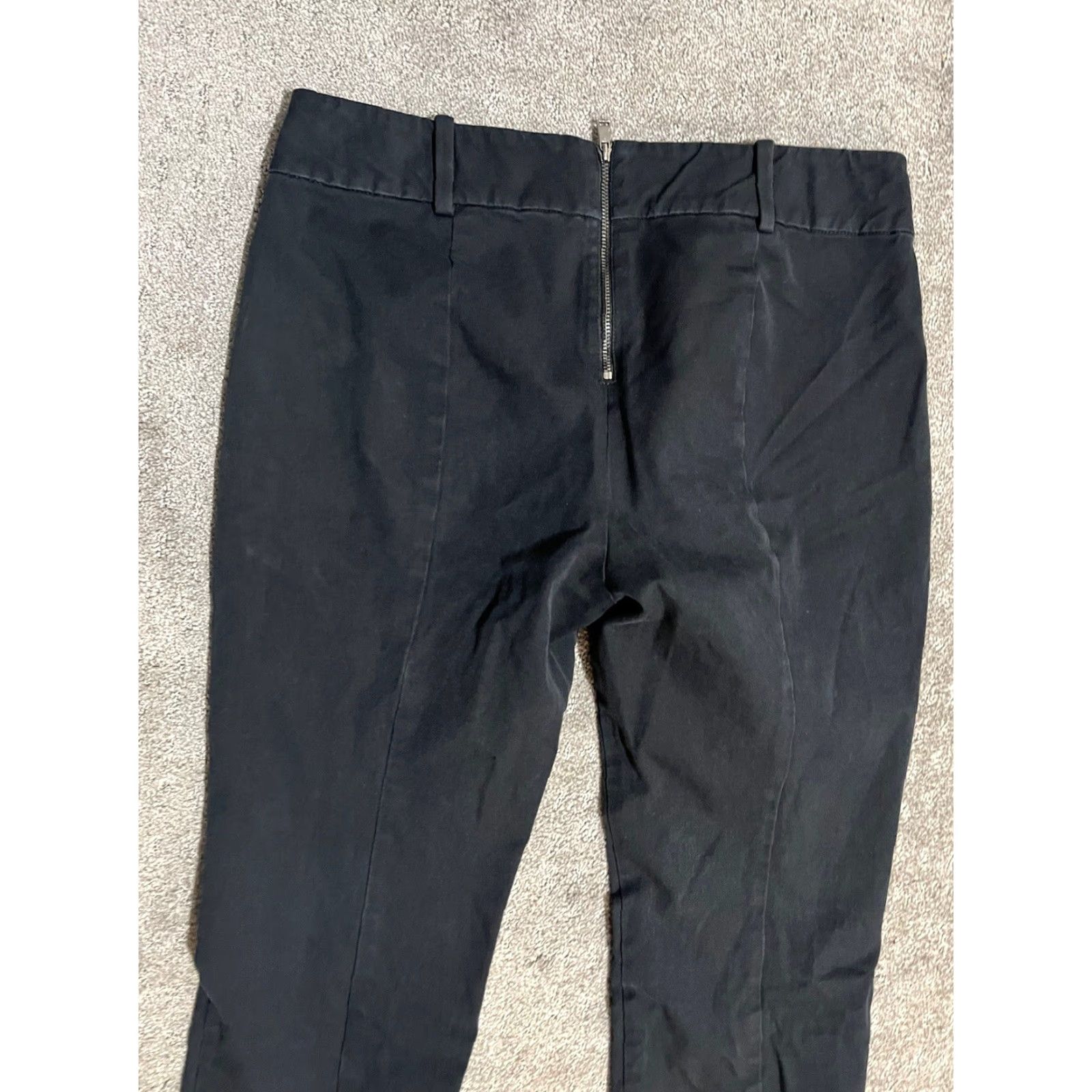 Ann Taylor Ann Taylor Pants Back Zip Seamed Slim Straight Stretch Black 6 Women Dress Pants Slim Straight City Work wear Size 28" / US 6 / IT 42 - 4 Thumbnail