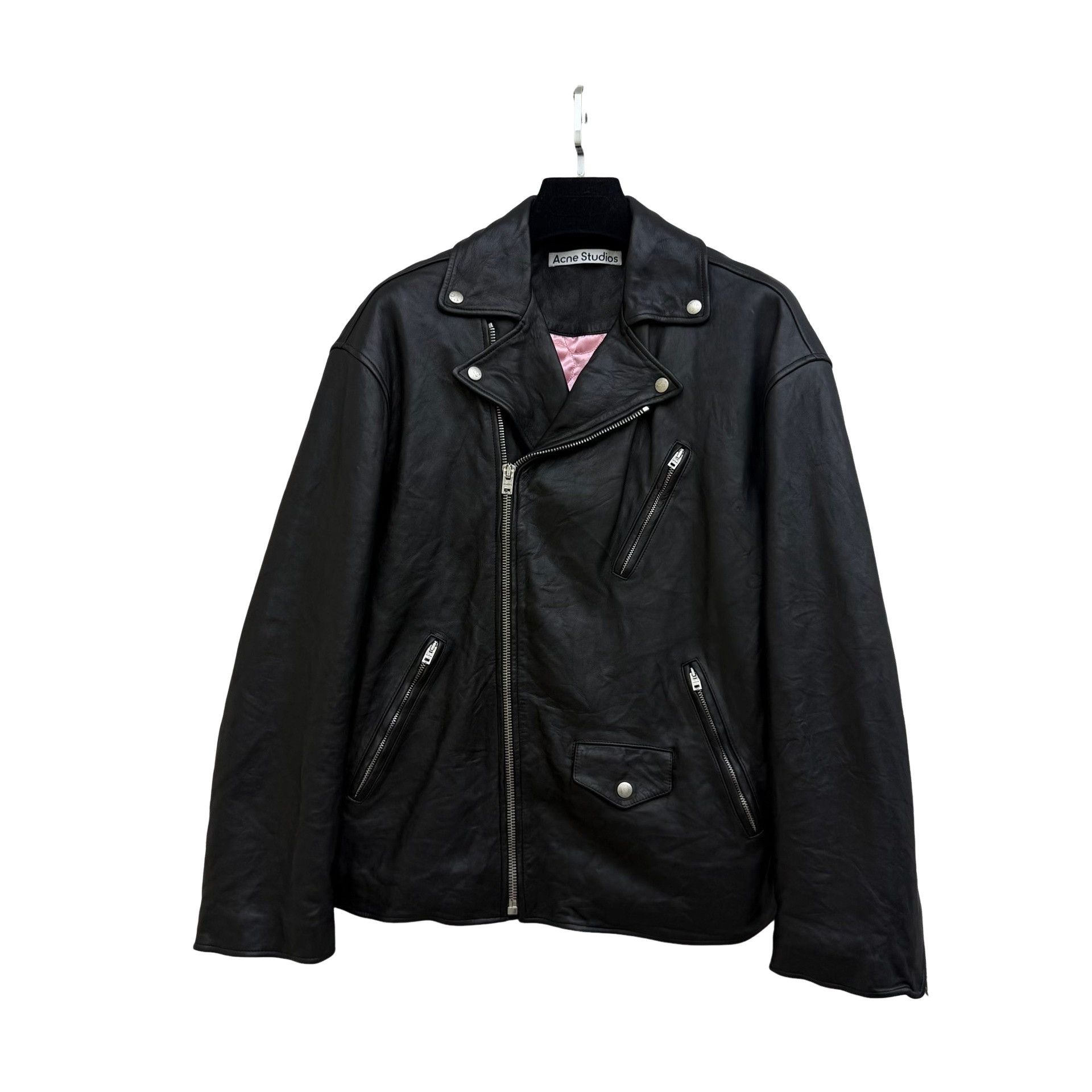 Acne Studios Aze Leather Jacket 46 | Grailed