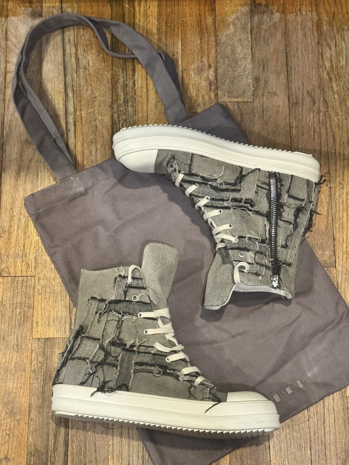 Rick Owens Drkshdw Rick Owen's DRKSHDW “slashed sneaks