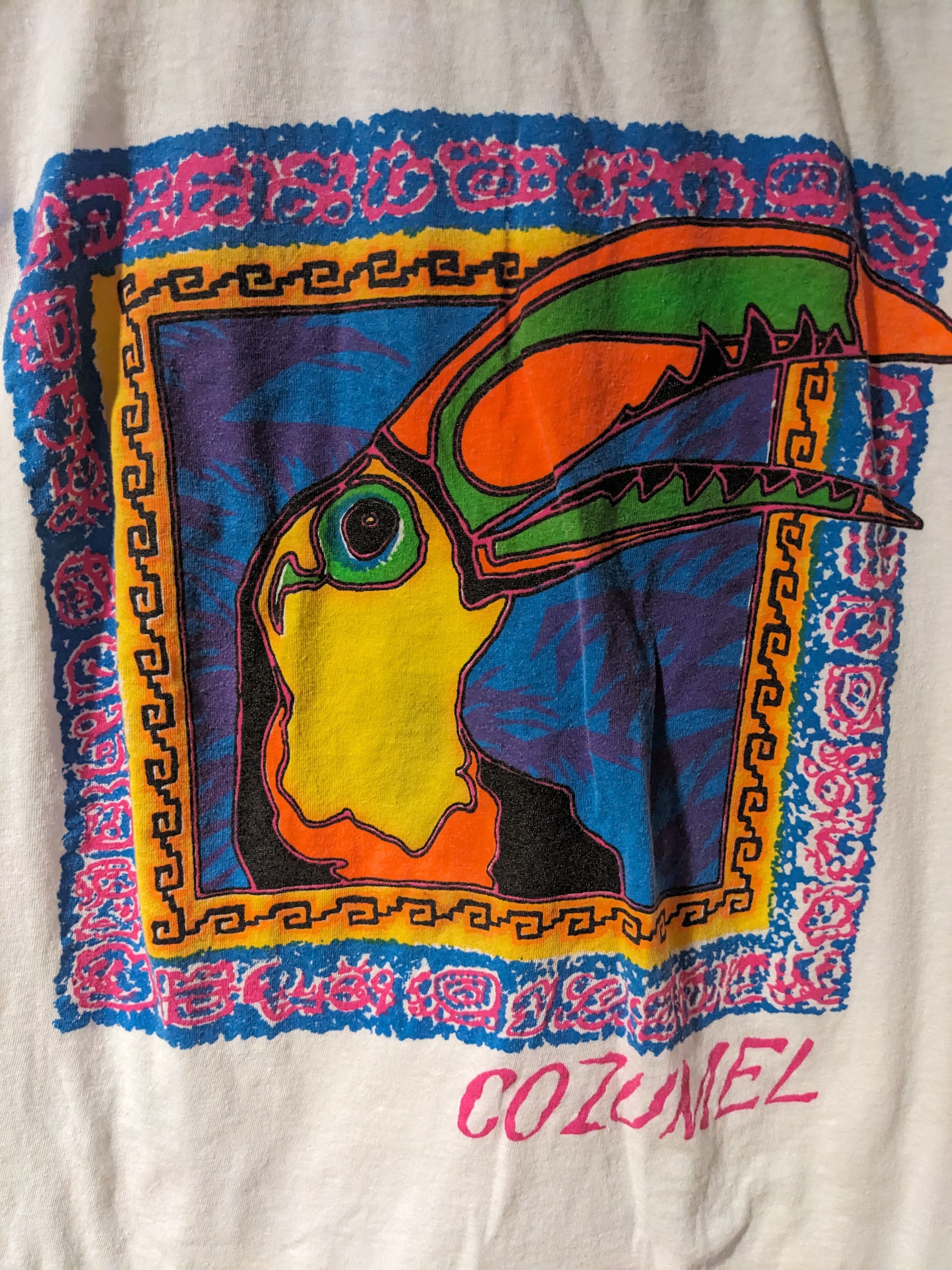 Vintage Vintage 90s Tucan Cozumel Mexico Animal Nature T-Shirt Size US L / EU 52-54 / 3 - 2 Thumbnail