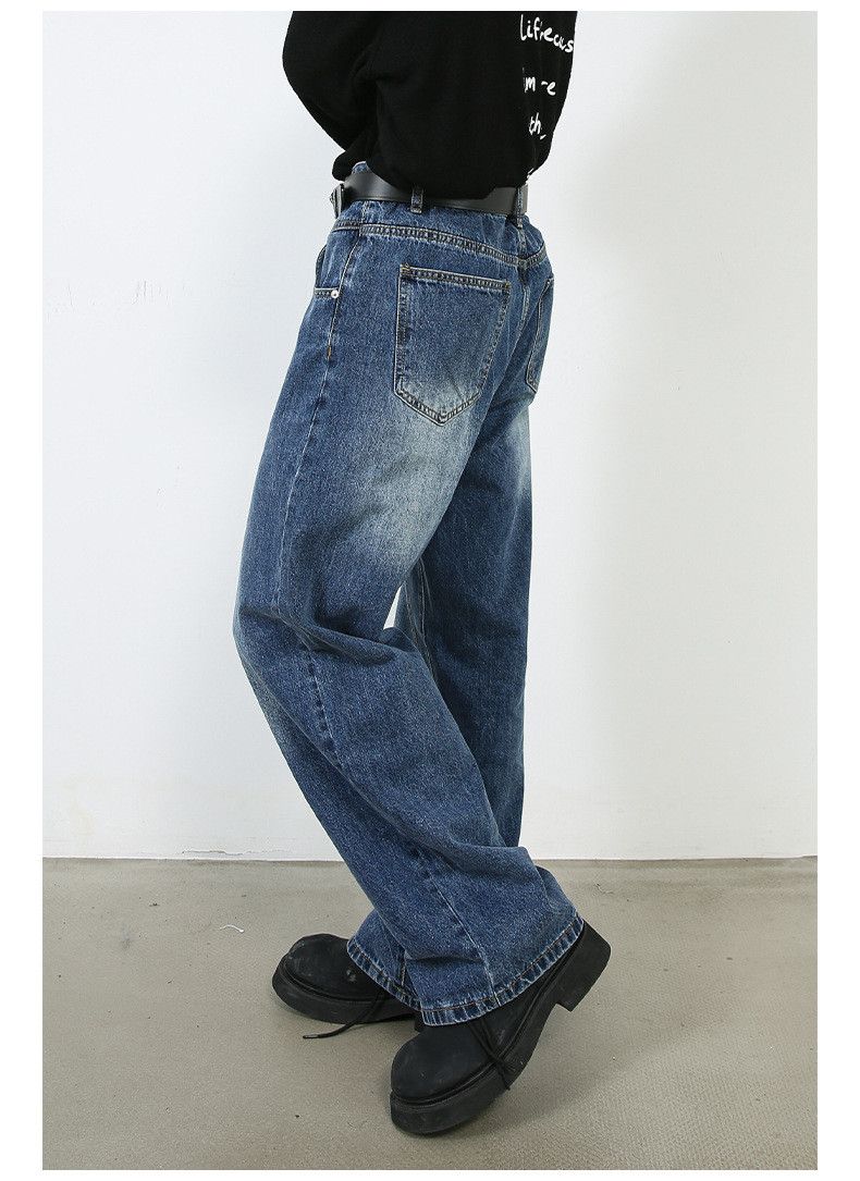 Japanese Brand × Jean Japanese retro loose straight versatile casual jeans Size US 32 / EU 48 - 6 Thumbnail