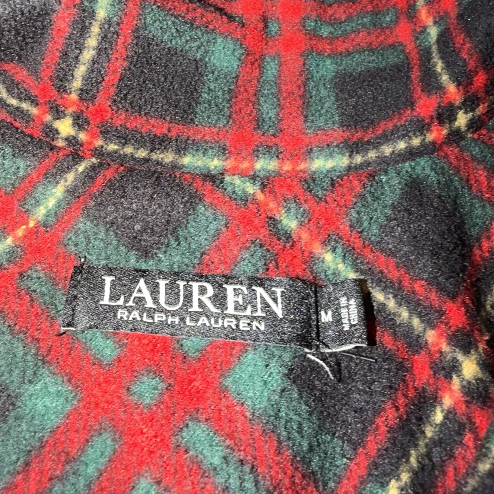 Ralph Lauren VINTAGE Ralph Lauren Pajama Set Womens M Flannel 2pc Red Green Plaid Sleepwear 100% Cotton Nightwear Size ONE SIZE - 2 Thumbnail