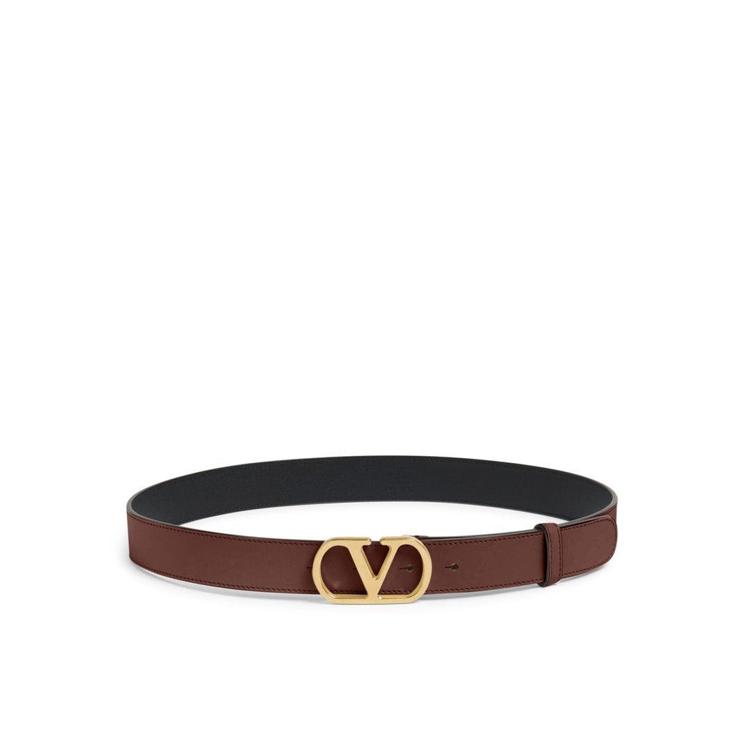 VALENTINO GARAVANI Oak Brown 30mm Belt New & Authentic (Wome