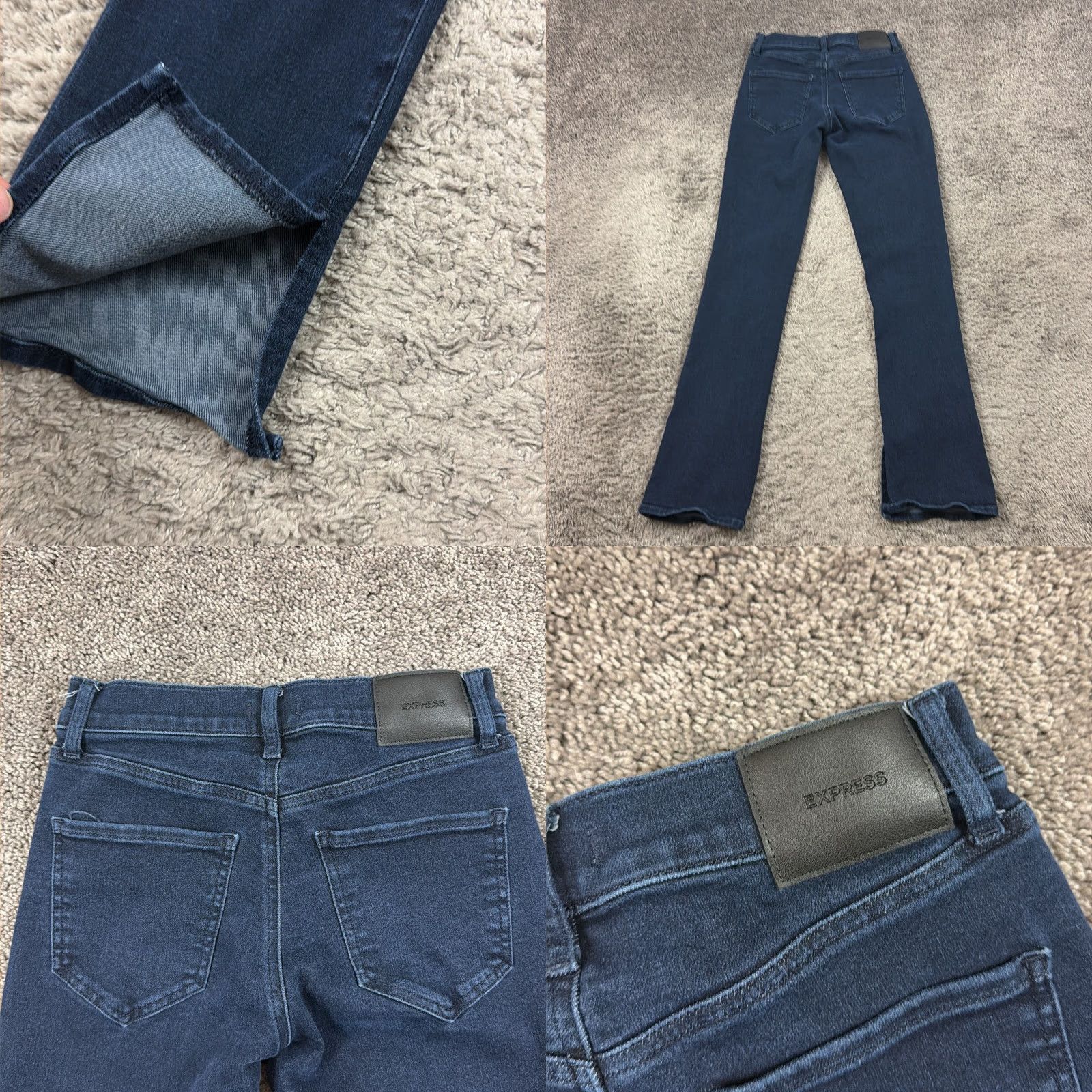 Express Express Jeans Women Boot Cut Jeans 2 Regular Low Rise Dark Wash Stretch Denim 25x33 Size 26" / US 2 / IT 38 - 8 Thumbnail
