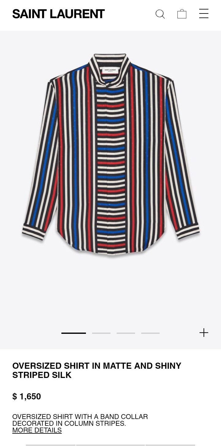 Saint Laurent Paris Saint Laurent Multicolor Silk Shirt A/W 21 Size US L / EU 52-54 / 3 - 2 Thumbnail
