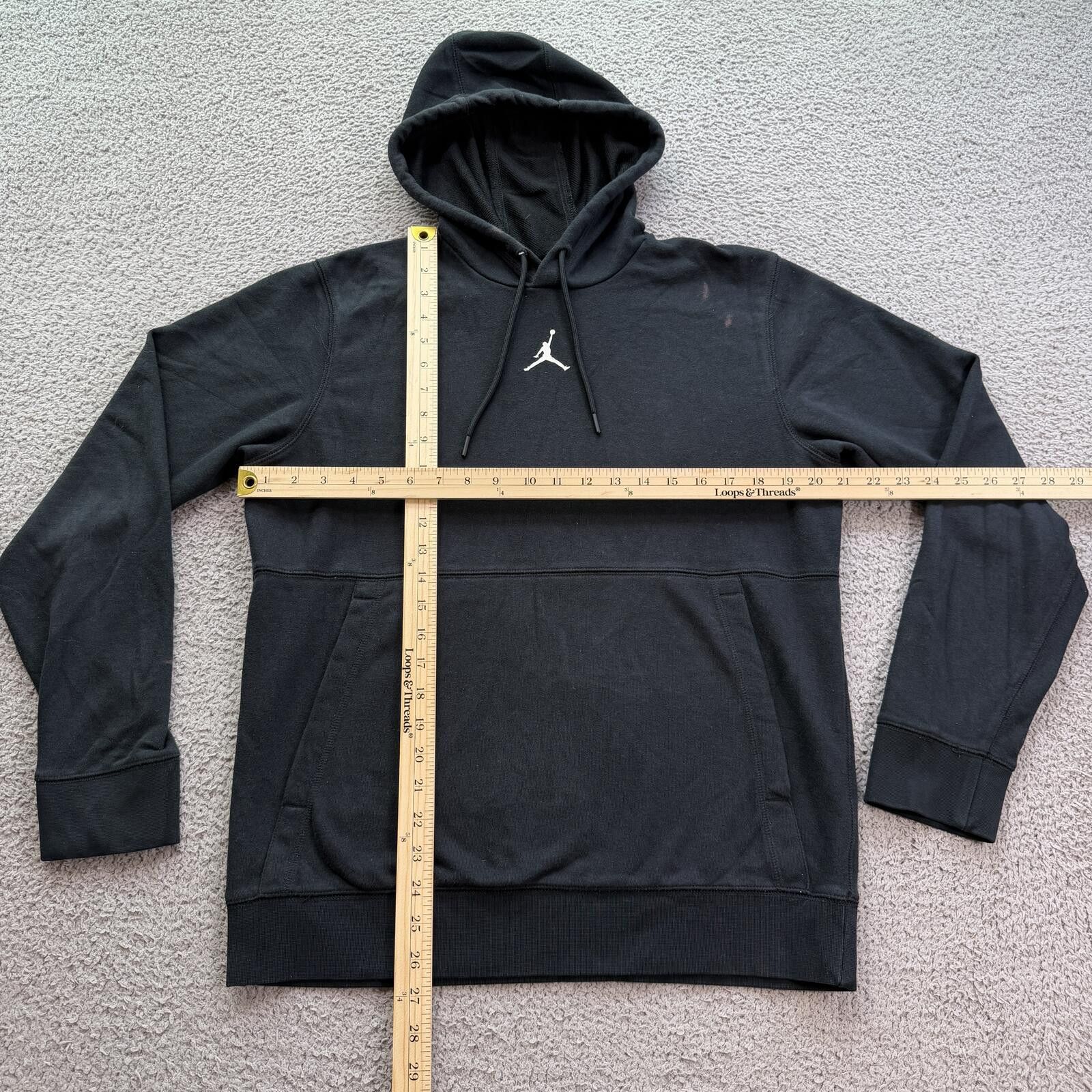 Jordan Brand Jordan Brand Black Hoodie Distressed Pullover Sweatshirt Men Size US S / EU 44-46 / 1 - 3 Thumbnail