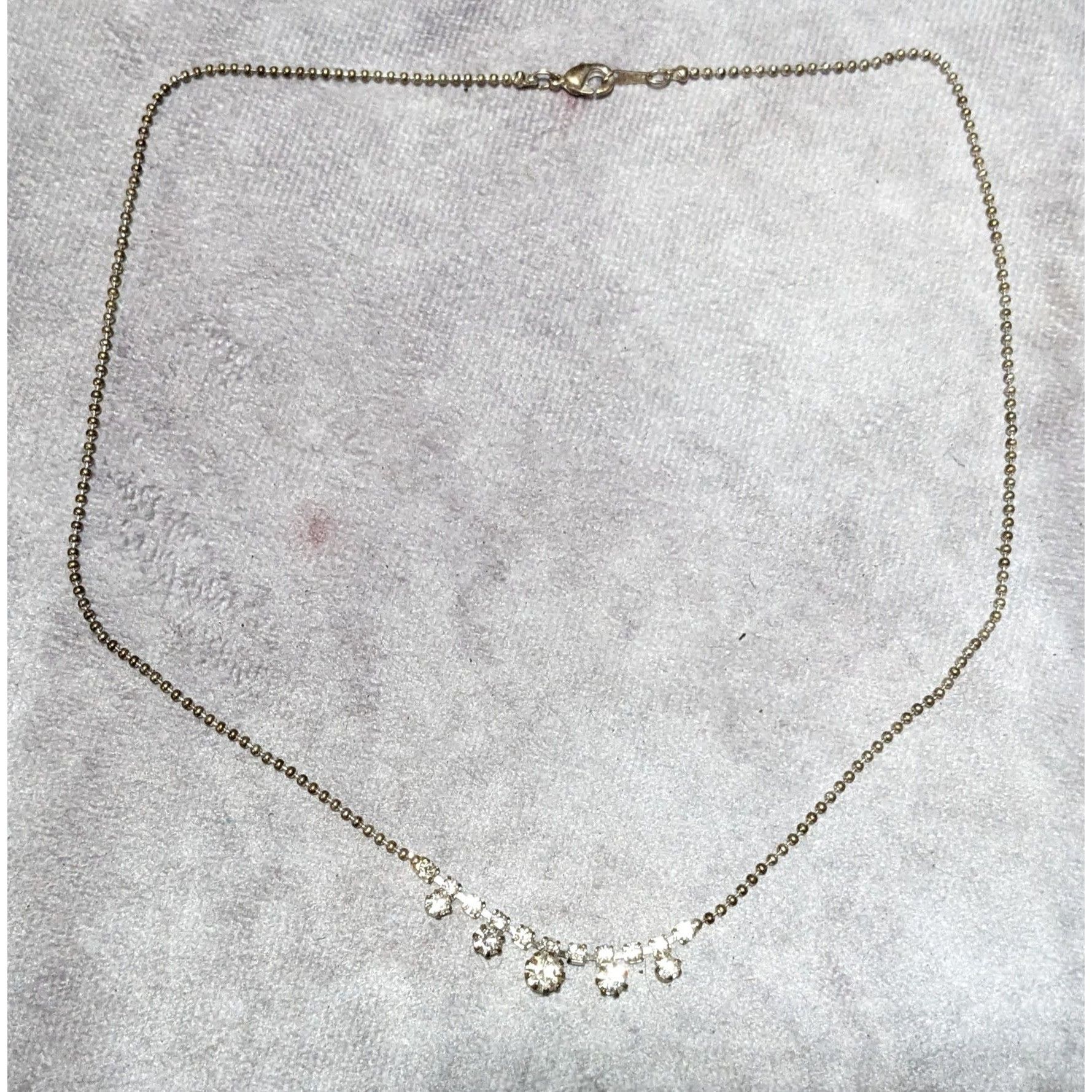 Other Minimalist Glam Silver Rhinestone Necklace Size ONE SIZE - 8 Thumbnail