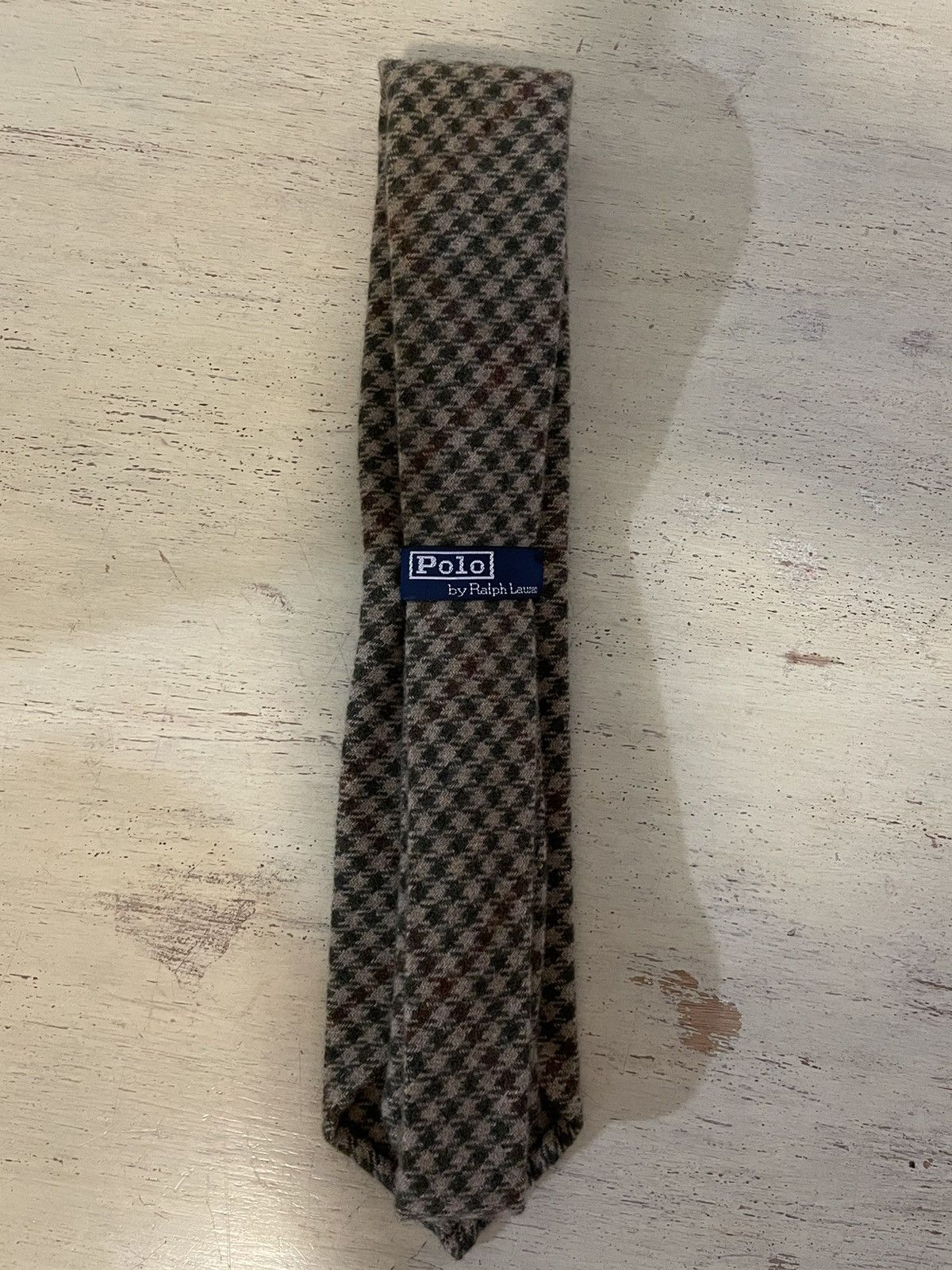 Polo Ralph Lauren Check Print Wool Tie Size ONE SIZE - 5 Thumbnail