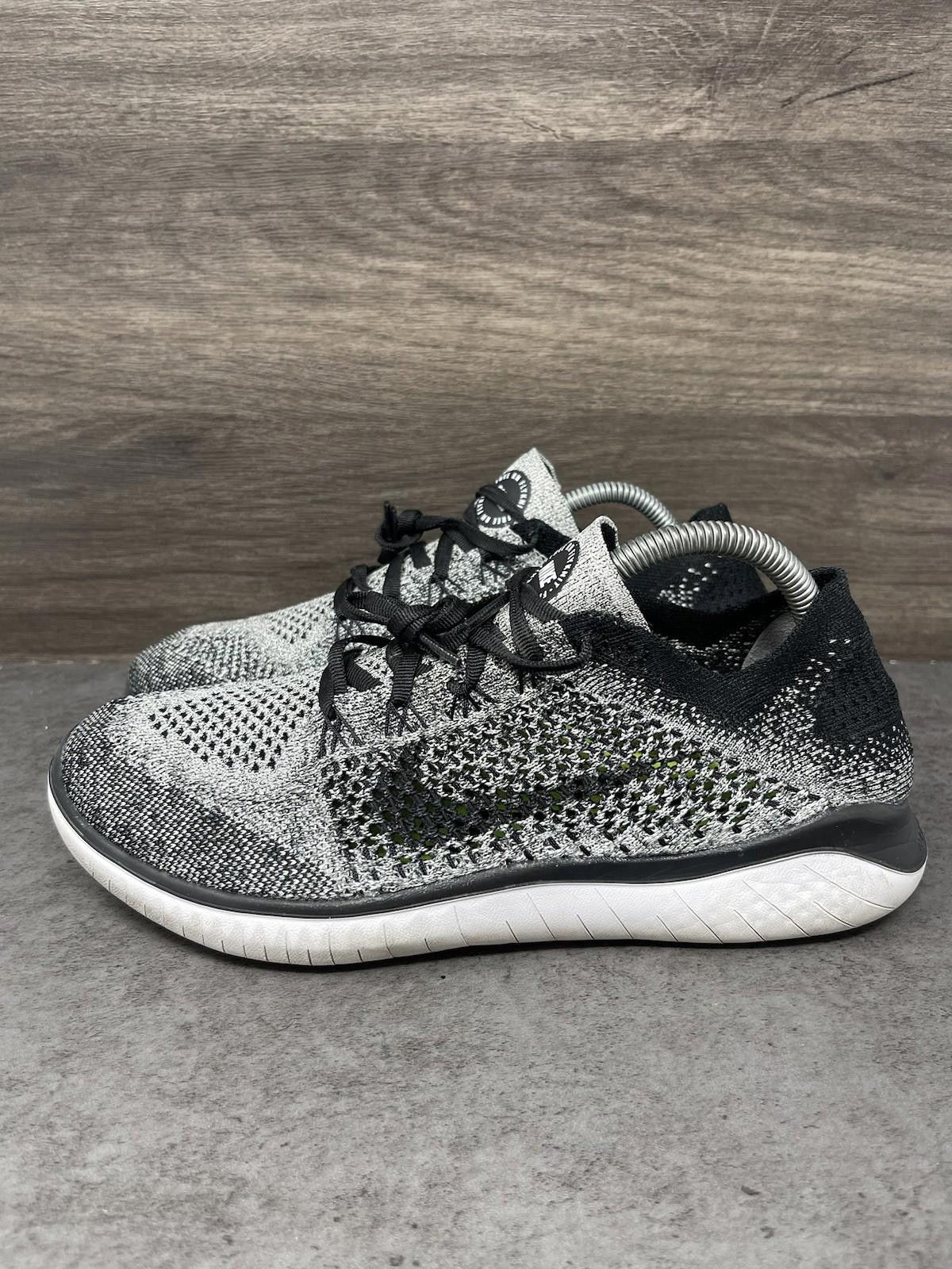 Nike Nike Free RN Flyknit 2018 Shoes Womens Size 9.5 Black White Size US 9.5 / IT 39.5 - 1 Thumbnail