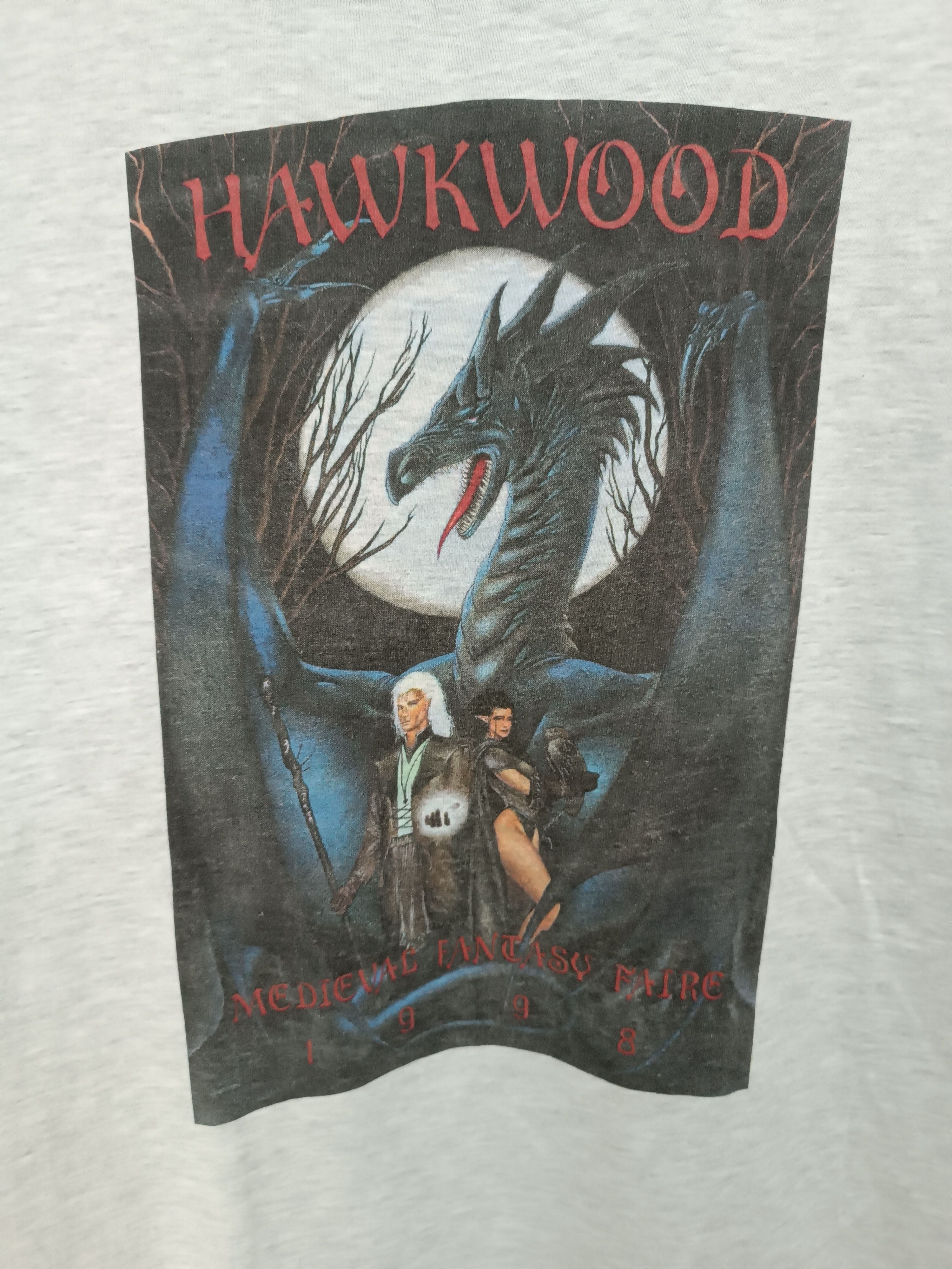 Vintage VINTAGE 90'S HAWKWOOD MEDIEVAL FANTASY FAIRE VERY RARE TEE Size US L / EU 52-54 / 3 - 9 Thumbnail