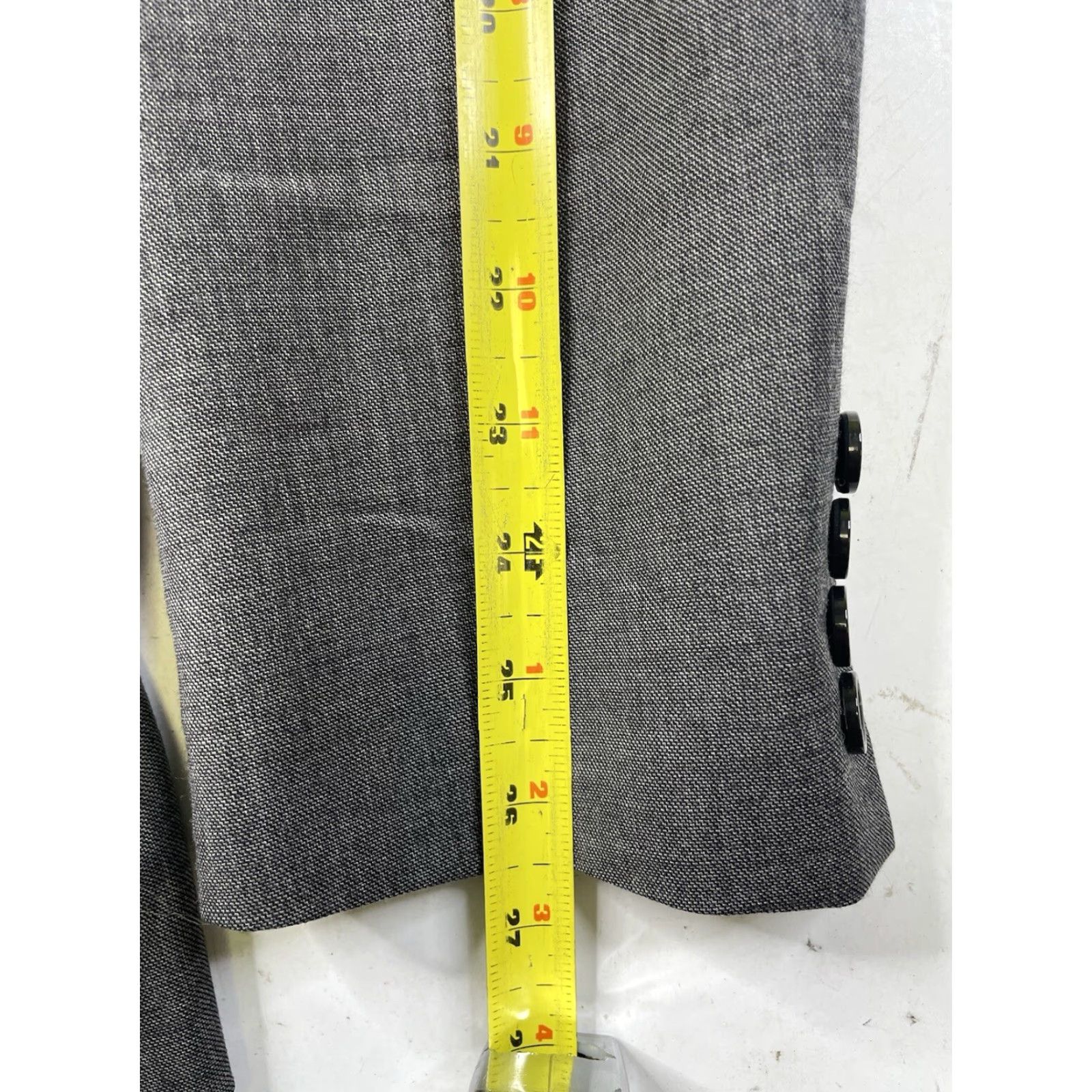 J.Crew J.CREW Blazer Jacket Mens 42L Gray LUDLOW TOLLEGNO 1900 Wool Double-Vented Notch Lapel Long Single-Breasted Two-Button Button Front Dry Clean Only Size 42R - 5 Thumbnail