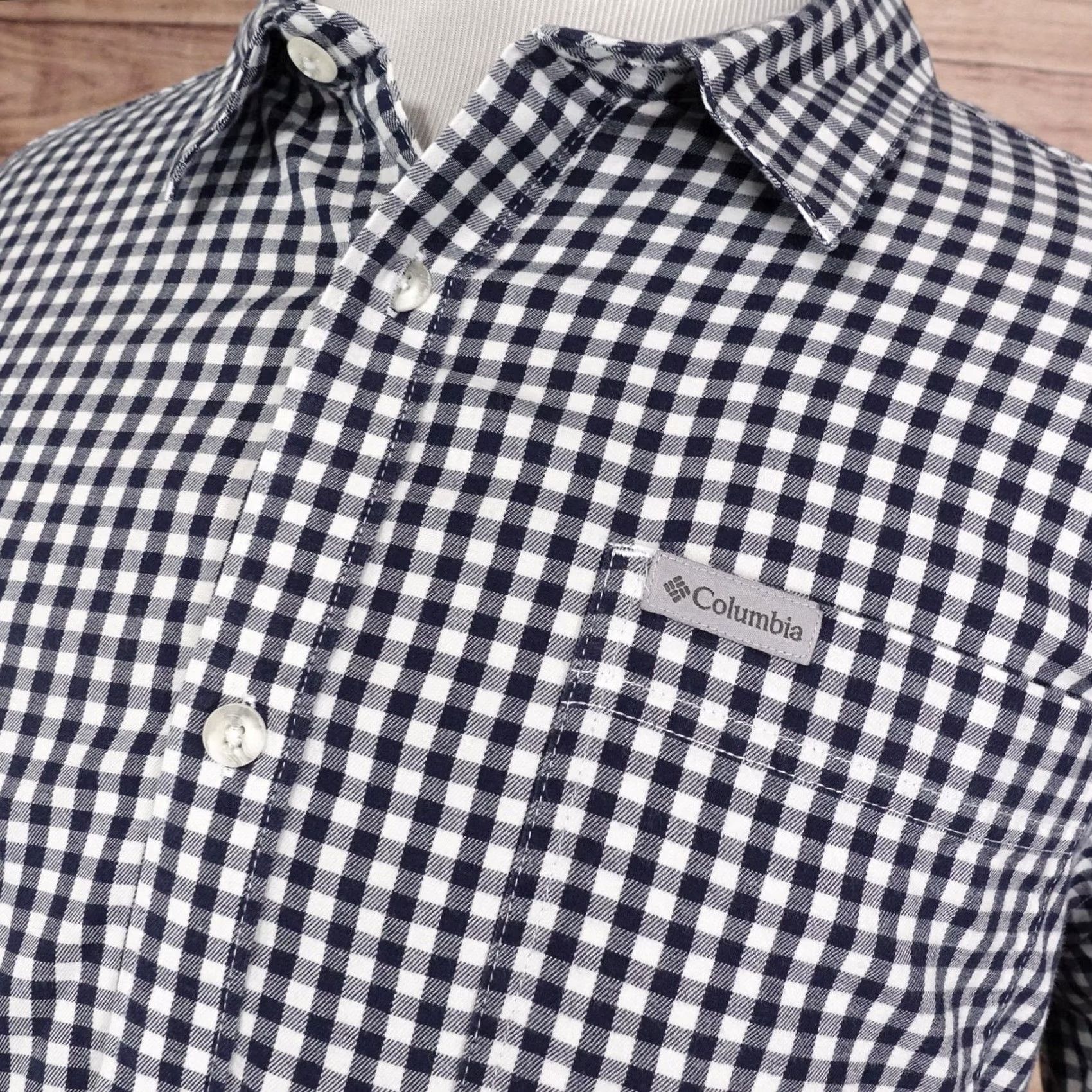 Vintage Columbia Mens Regular 2XL Blue Check Long Sleeve Button-Up Cotton Size US XXL / EU 58 / 5 - 2 Thumbnail
