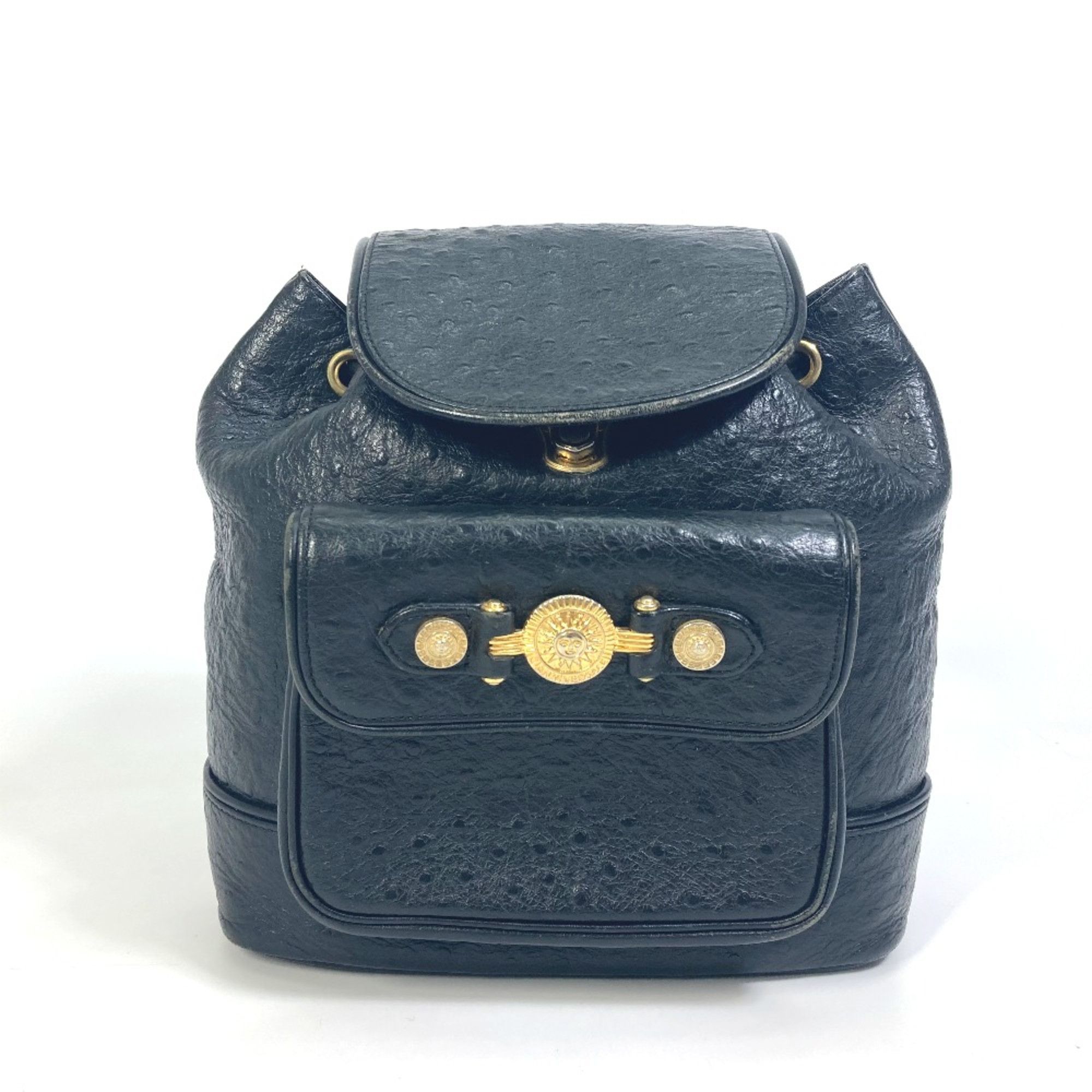 Versace Versace Sunburst Backpack Black GoldHardware Size ONE SIZE - 1 Thumbnail