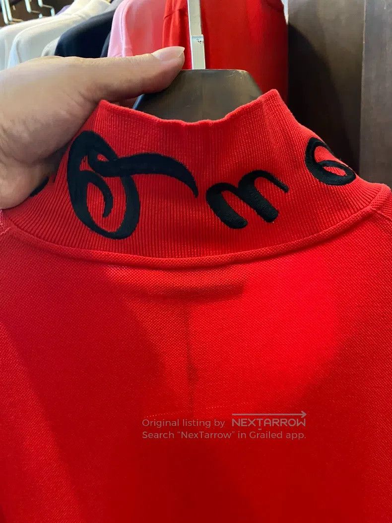Alexander McQueen Alexander Mcqueen Collar embroidered red short sleeves Size US L / EU 52-54 / 3 - 5 Thumbnail