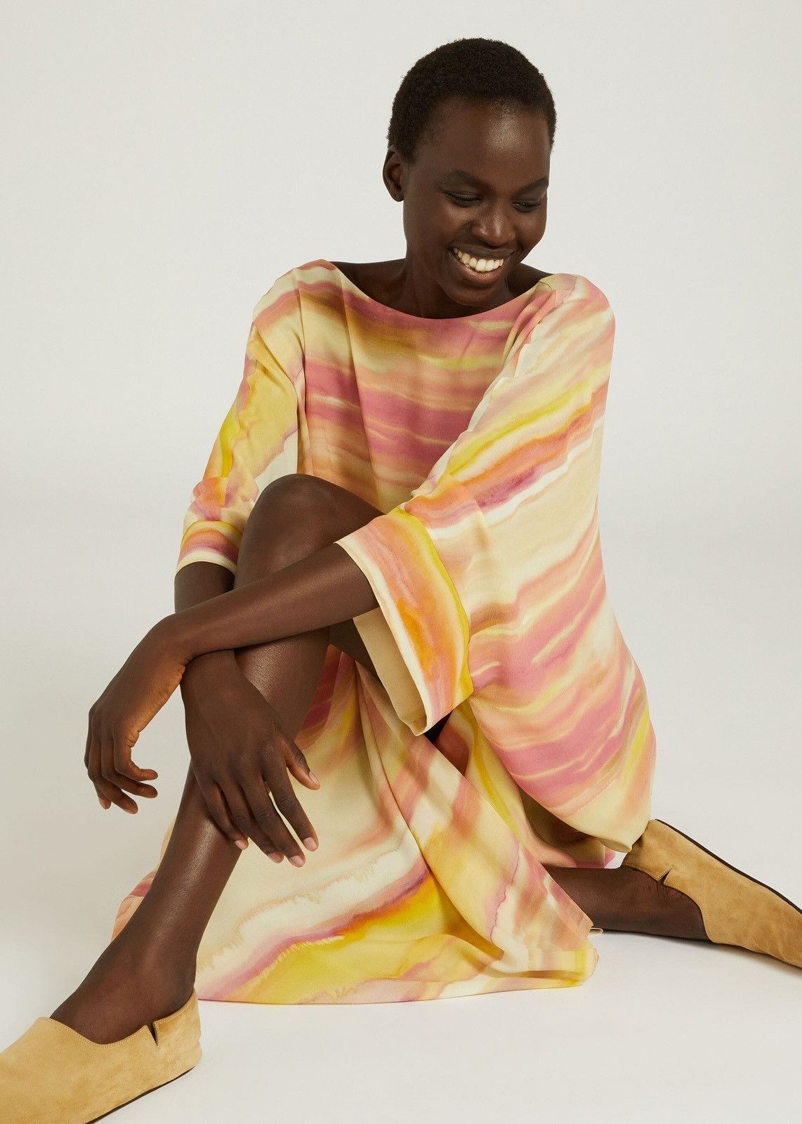 Loro Piana o1srvl11e0824 Cillia Summer Sunset Maxi Dress in Multicolor Size M / US 6-8 / IT 42-44 - 3 Thumbnail
