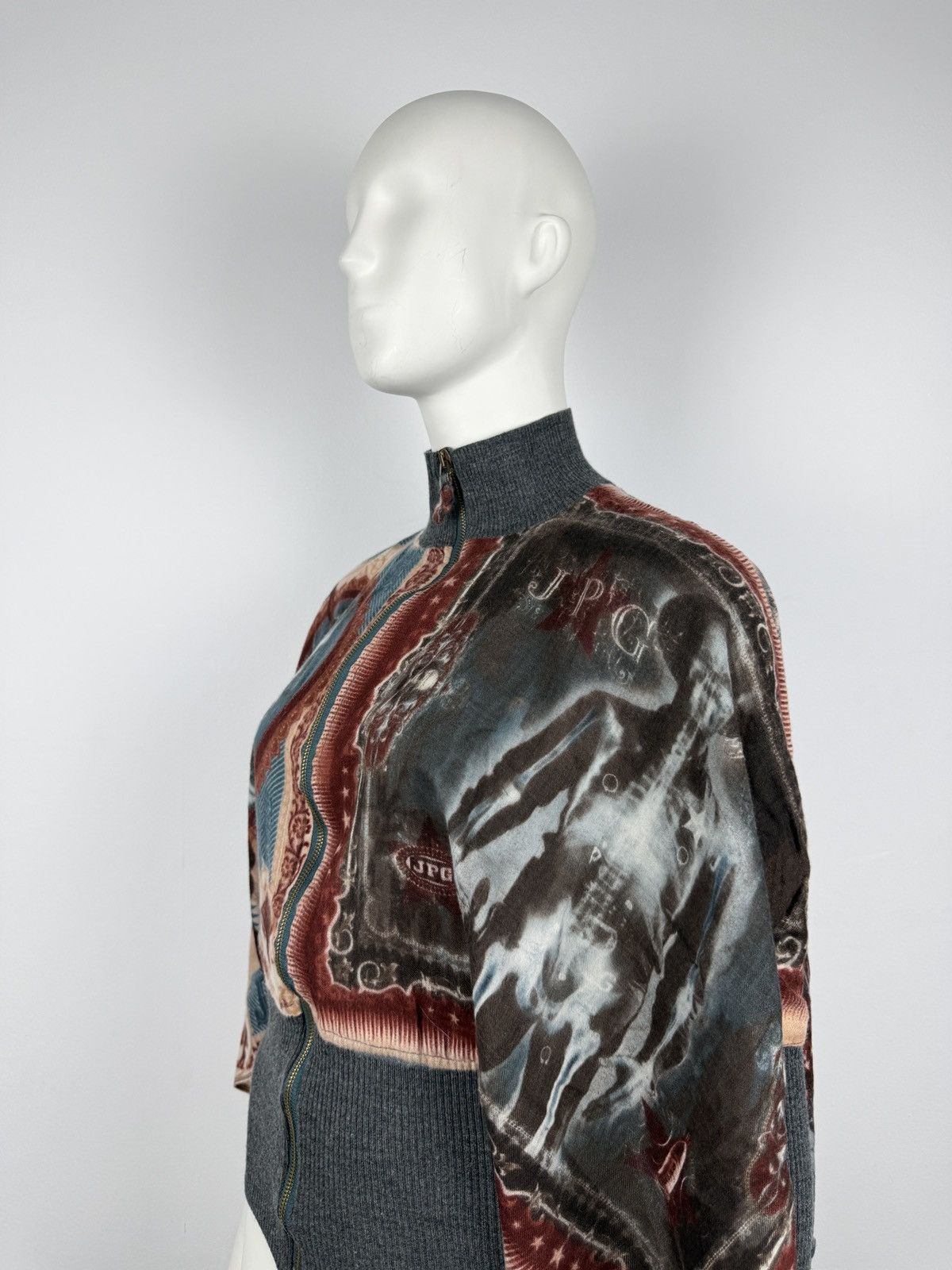 Jean Paul Gaultier Jean Paul Gaultier 1998 Native X-Ray Print Poncho Jacket Size S / US 4 / IT 40 - 8 Thumbnail