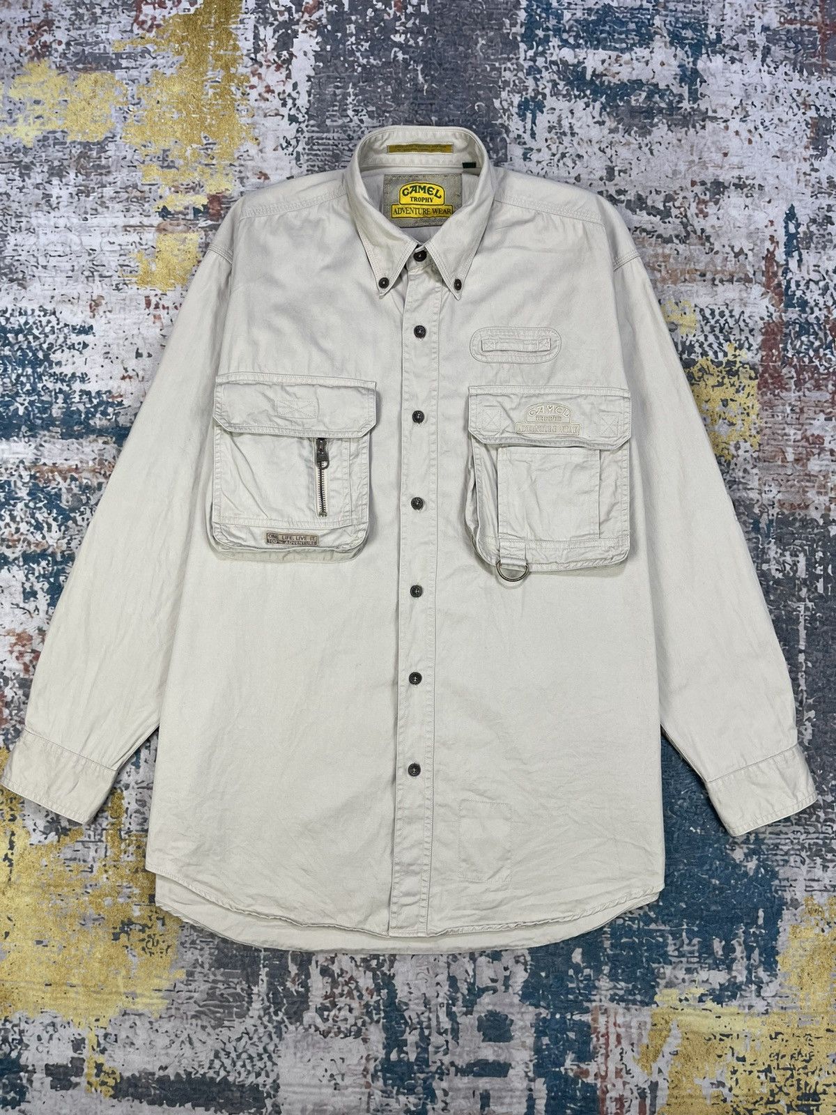 Camel Vtg 90s Camel Trophy Button Down Safari Shirt Size US L / EU 52-54 / 3 - 1 Thumbnail