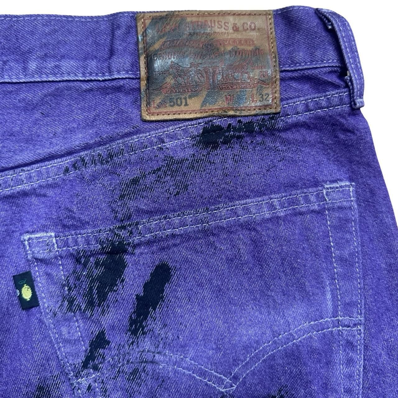 Levi's ASTROBOI* Levis Purple & Black Snake Print Denim Shorts _ 34 Size US 34 / EU 50 - 8 Thumbnail