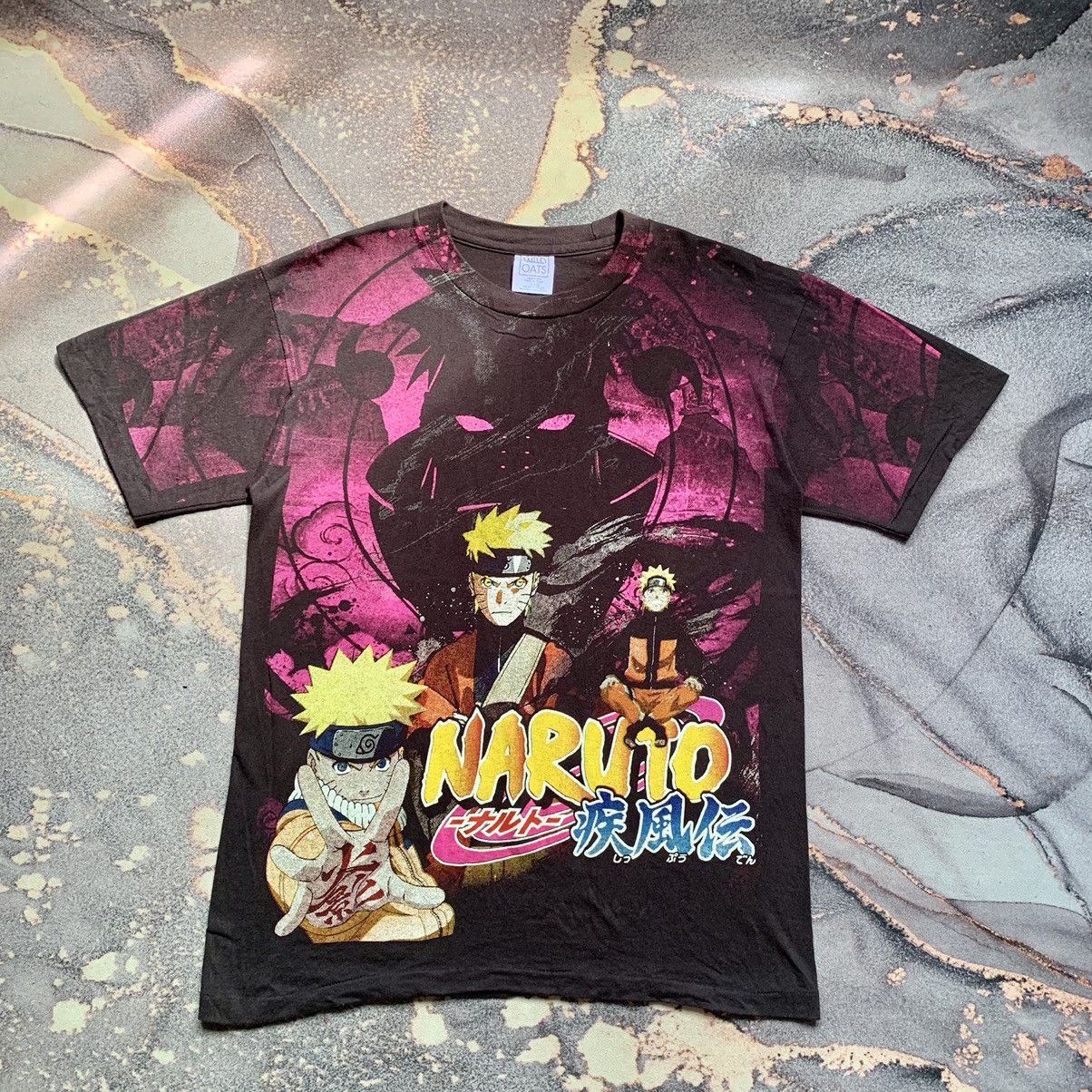 Anime × Japanese Brand × Vintage Vintage Naruto Shippuden Overprint Bootleg Tee Size US L / EU 52-54 / 3 - 1 Thumbnail