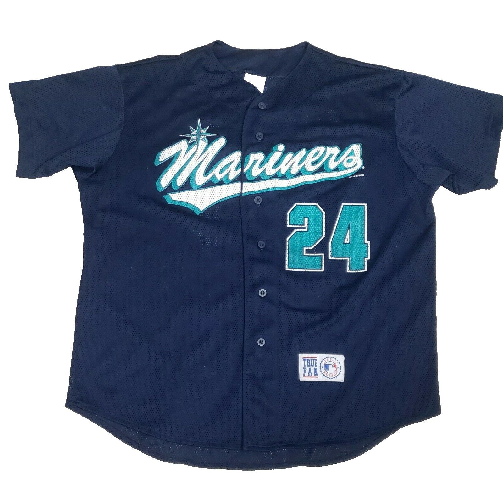 MLB Ken Griffey Jr Jersey Mens XL Seattle Mariners MLB Baseball Size US XL / EU 56 / 4 - 1 Thumbnail