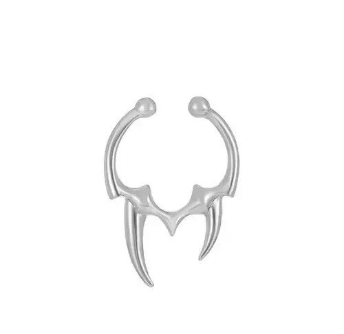 Jewelry Dystopian Tribal Nose Ring Gothic Punk Septum Jewelry Stud Size ONE SIZE - 4 Thumbnail