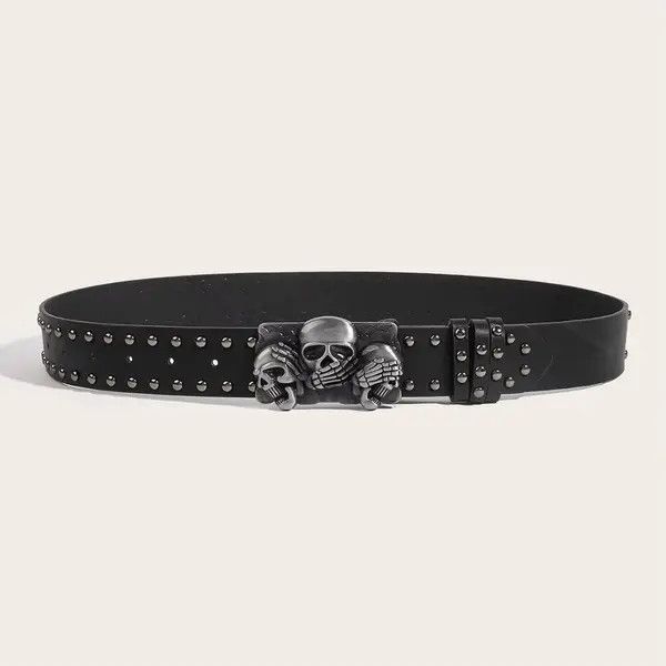 VIBE Skull Rivet Belts Size ONE SIZE - 6 Thumbnail