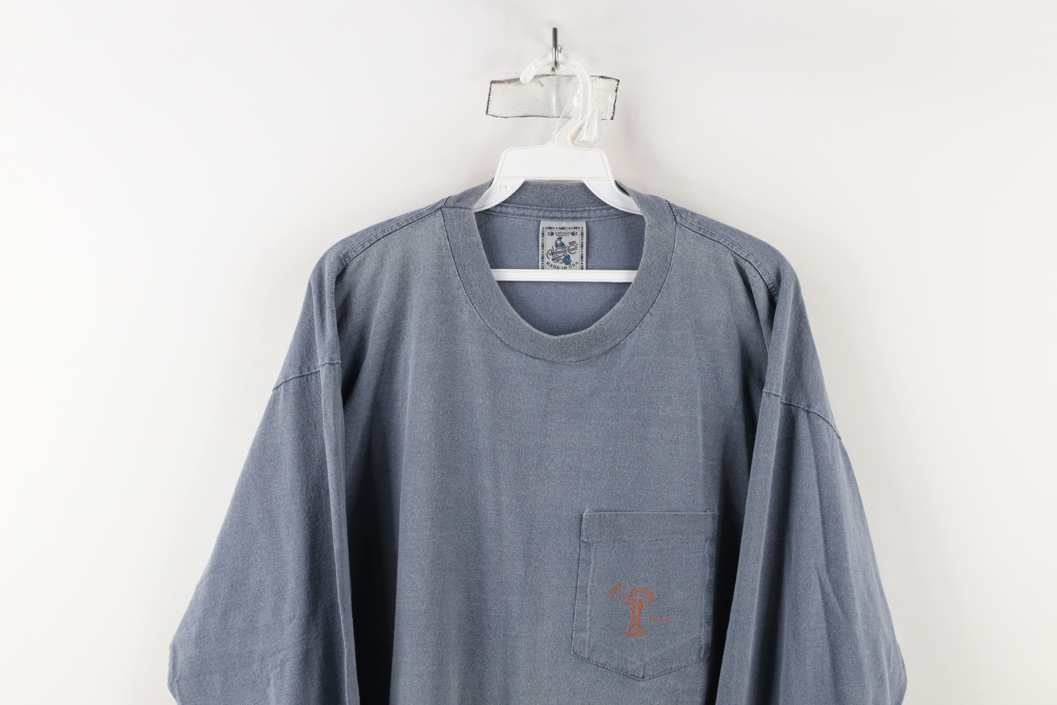 Vintage Vintage 90s Clemson Carolina Long Sleeve T-Shirt Blue USA Size US XL / EU 56 / 4 - 2 Thumbnail