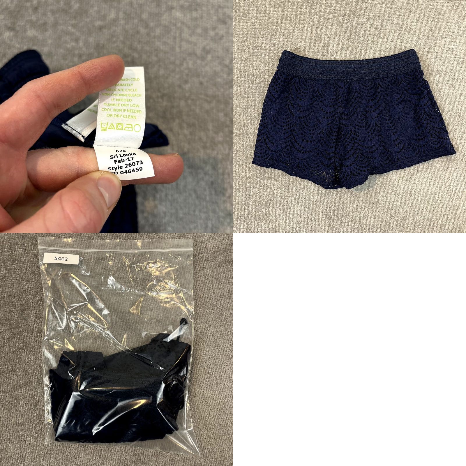 Lilly Pulitzer Lilly Pulitzer Shorts Womens XS Extra Small 4" Claudette Blue Lined Crochet Preppy Tropical Garden Party Size 26" / US 2 / IT 38 - 8 Thumbnail