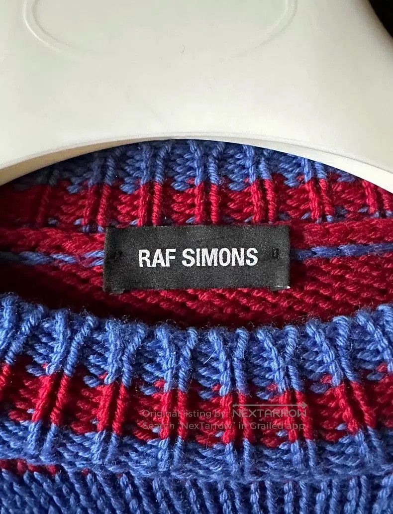 Raf Simons raf simons red blue striped knit sweater. Size US M / EU 48-50 / 2 - 3 Thumbnail