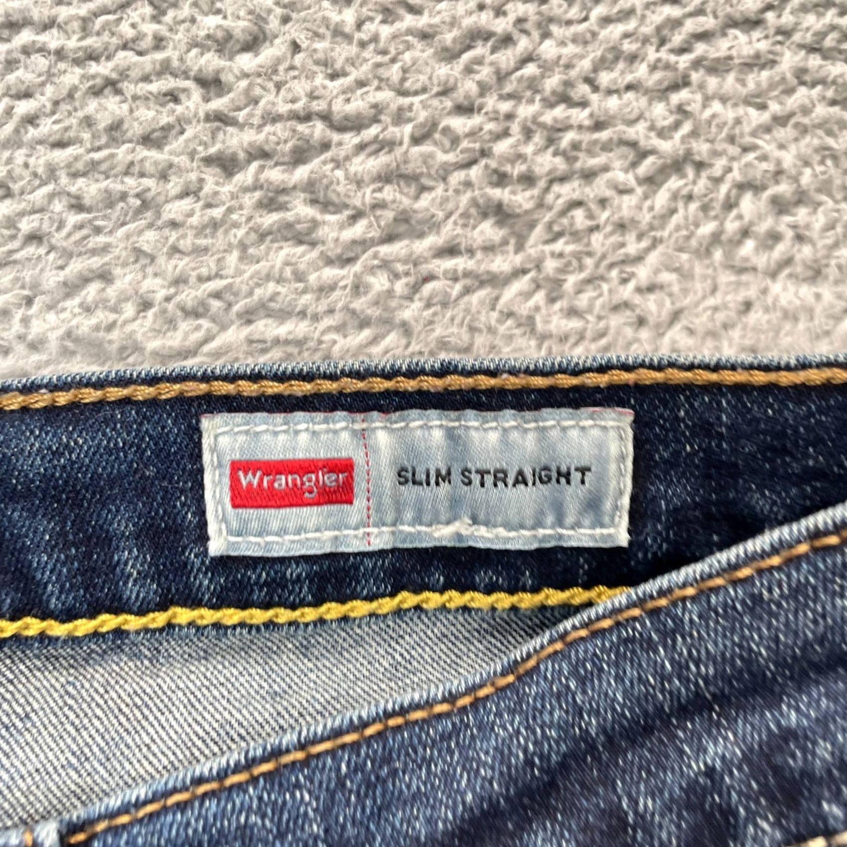 Wrangler VINTAGE Wrangler Jeans Womens 28x30 Blue Slim Straight Leg Denim Cotton Logo Dark Wash Size 28" / US 6 / IT 42 - 4 Thumbnail