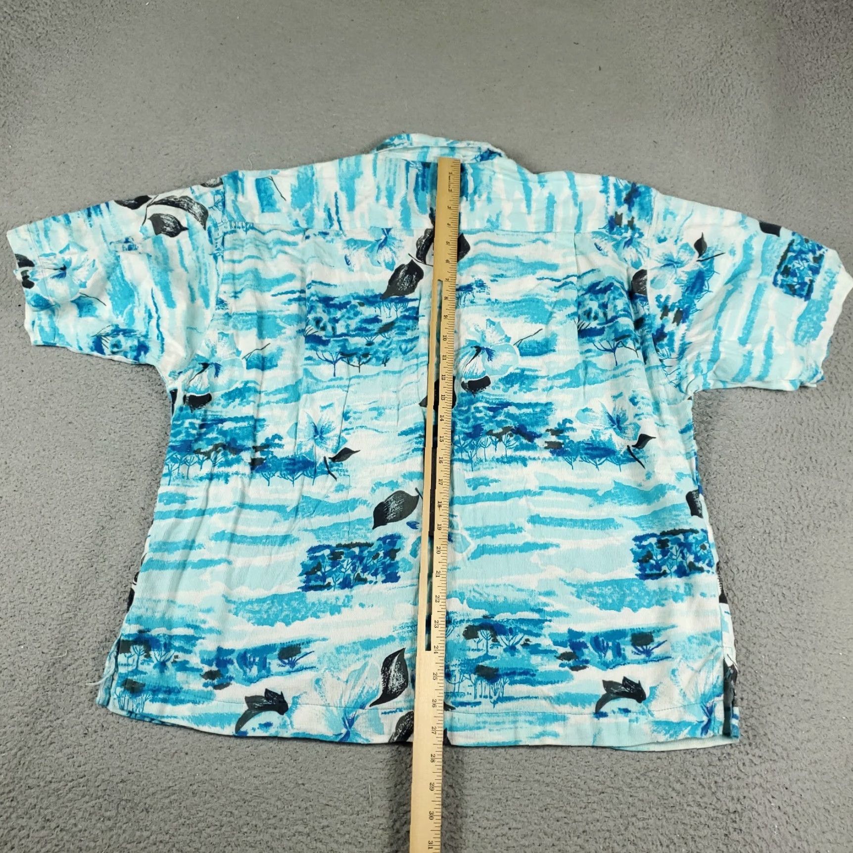 Vintage VINTAGE Hobie Hawaiian Shirt 1X Blue Floral Button-Up Short Sleeve Aloha Mens Size US XL / EU 56 / 4 - 6 Thumbnail