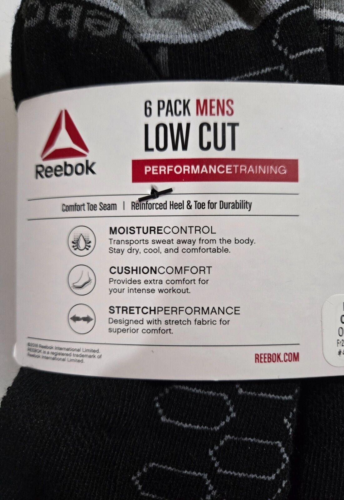 Reebok Men's Reebok Low Cut Socks Moisture Control Stretch Cushion Size ONE SIZE - 4 Thumbnail
