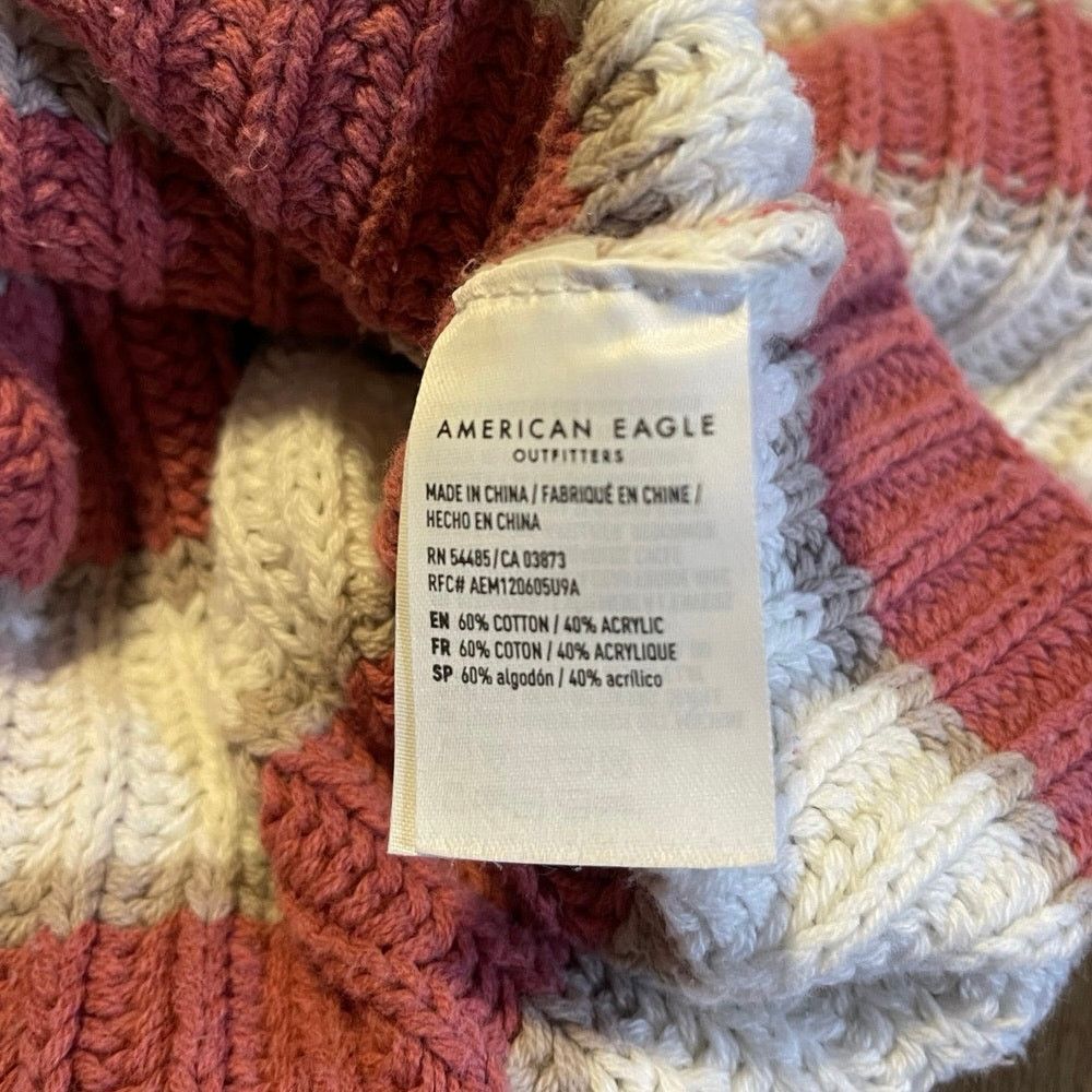 American Eagle Outfitters Cropped Oversized Knit Sweater SZ Medium Y2K 90s Streetwear Size M / US 6-8 / IT 42-44 - 4 Thumbnail