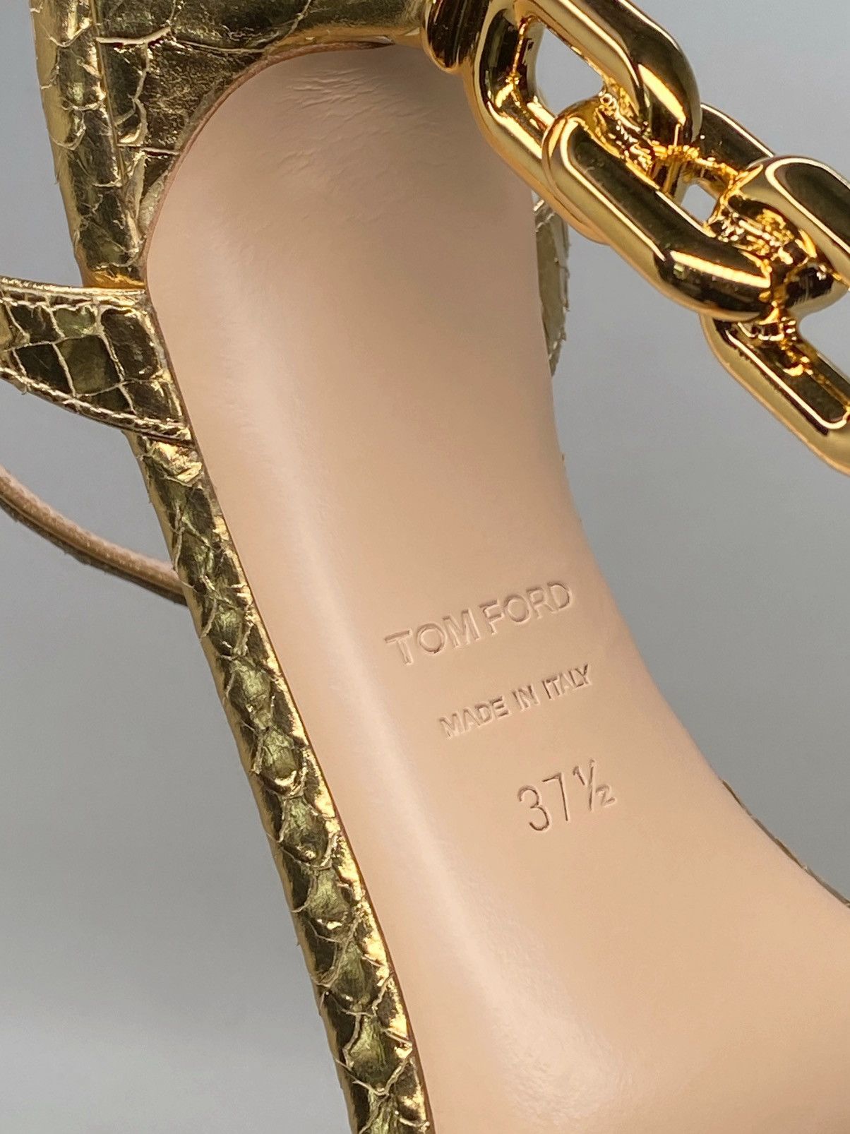Tom Ford Tom Ford Stamped Python Galaxy 105mm Sandal size 37.5 Size US 7.5 / IT 37.5 - 15 Thumbnail