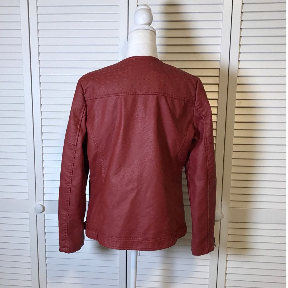Other Signature Studio Red Faux Leather Long Sleeve Jacket M Size M / US 6-8 / IT 42-44 - 3 Thumbnail