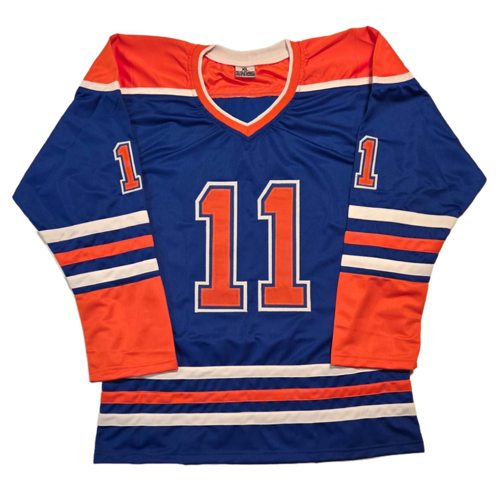 Other Autographed Mark Messier Edmonton Blue Hockey Jersey JSA COA Size ONE SIZE - 3 Thumbnail