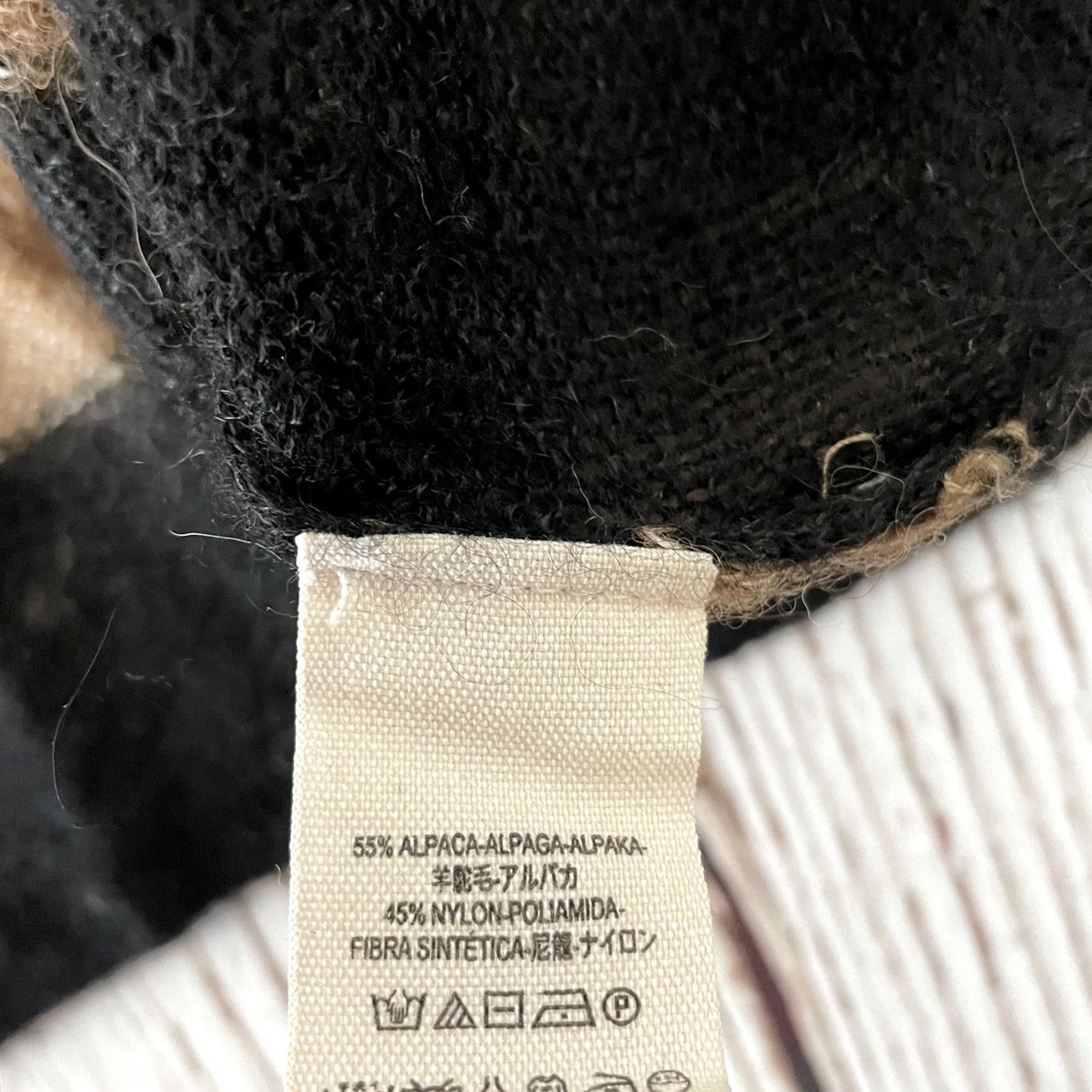 Free People Free People Striped Pullover Alpaca Turtleneck Sweater Womens S Brown Black Size S / US 4 / IT 40 - 7 Thumbnail