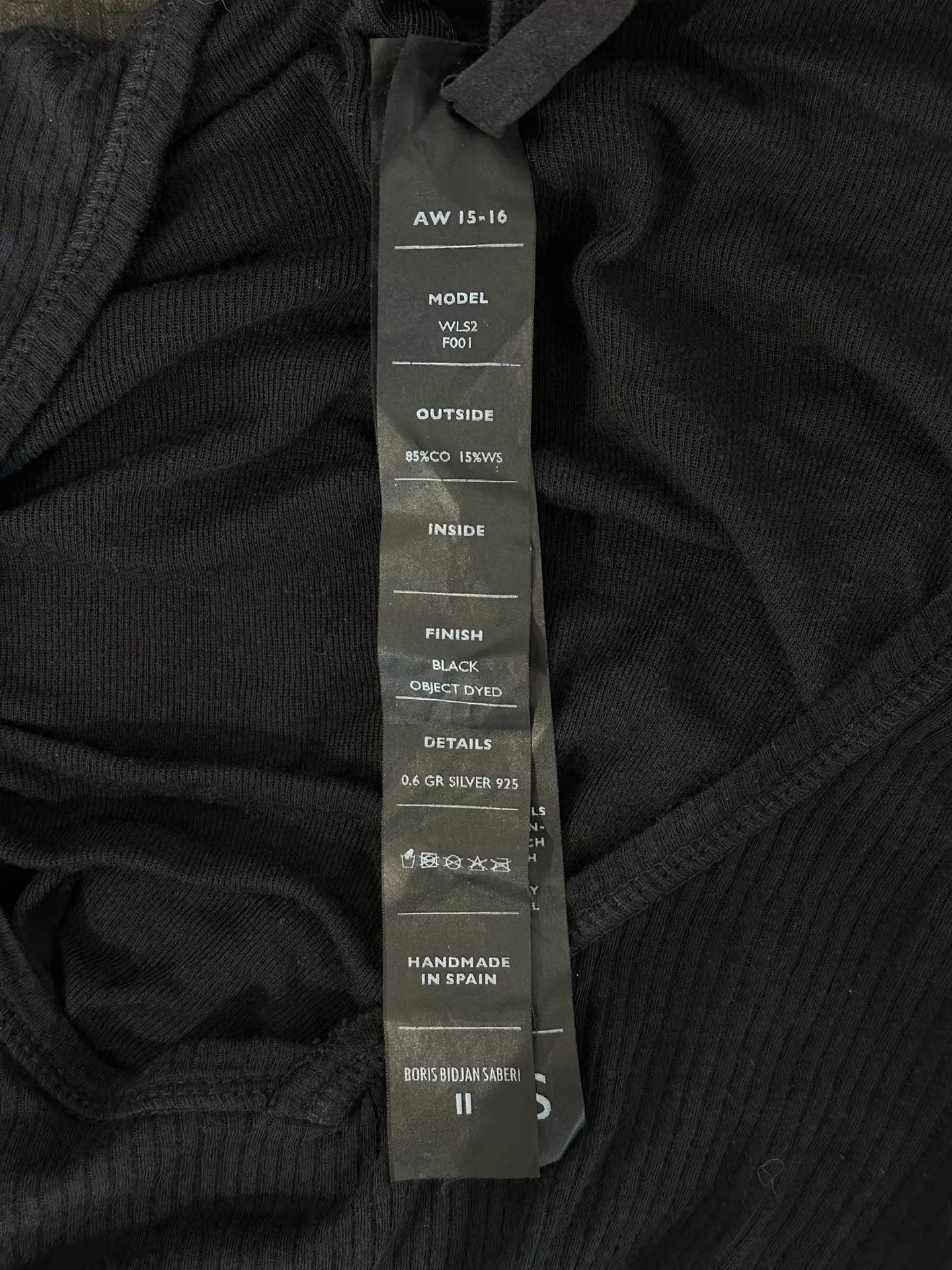 Boris Bidjan Saberi BBS 11by knit semi-sheer base layer long sleeve XS Size XS / US 0-2 / IT 36-38 - 7 Thumbnail