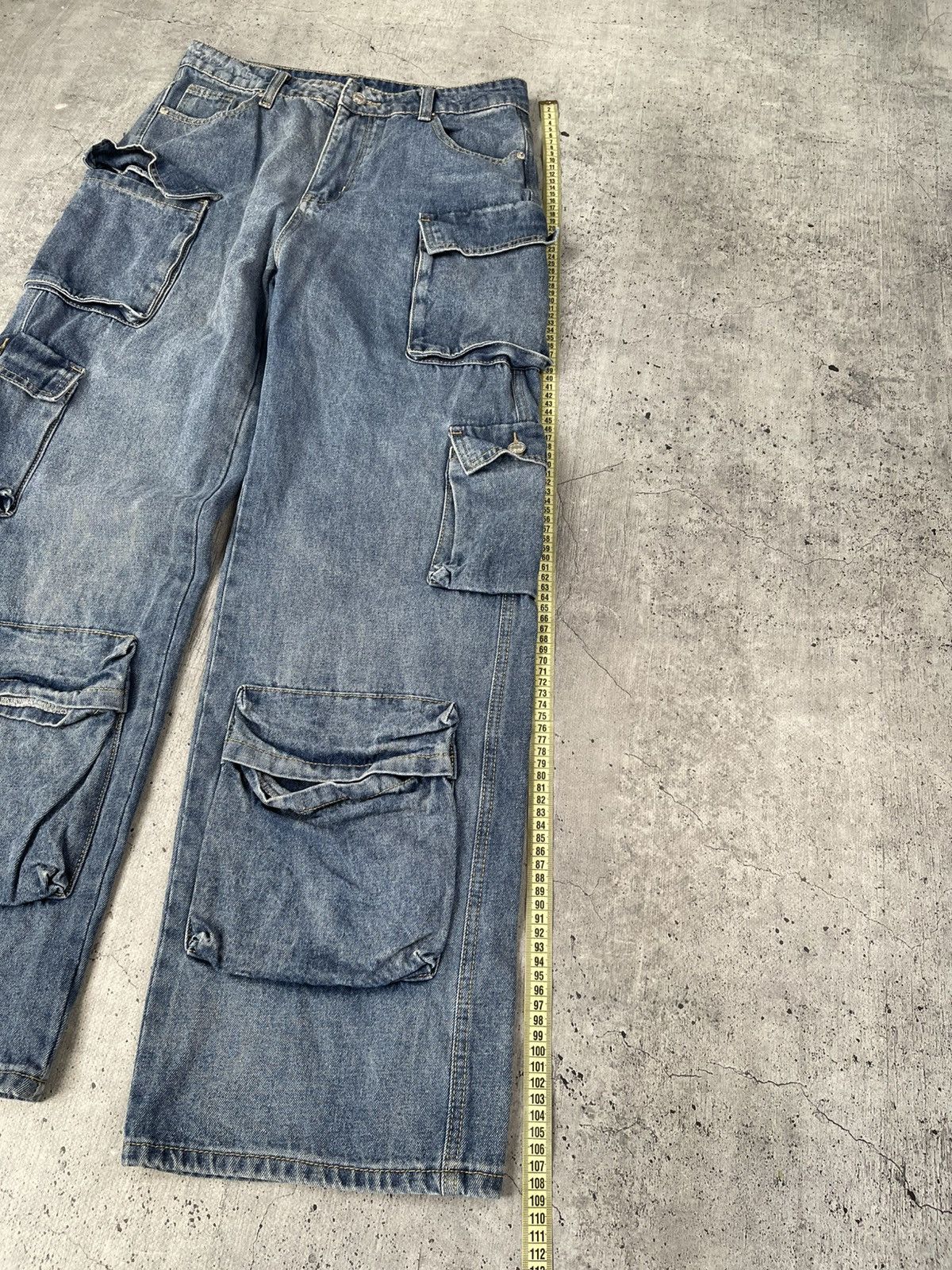 Japanese Brand Baggy Multi-pocket Cargo Jeans Pants Size US 34 / EU 50 - 7 Thumbnail