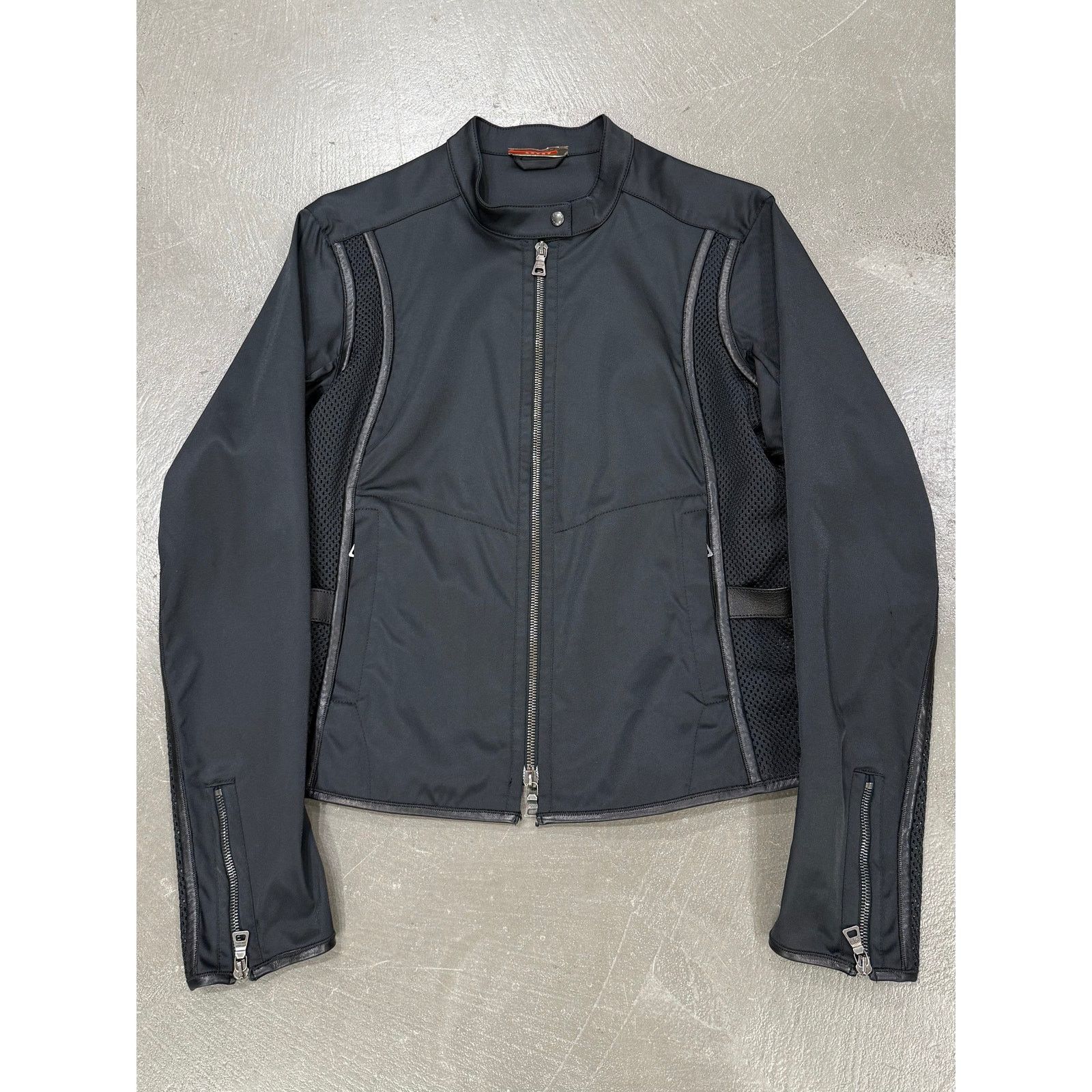 Prada 2000s Prada hybrid nylon jacket with leather trim Size M / US 6-8 / IT 42-44 - 1 Thumbnail