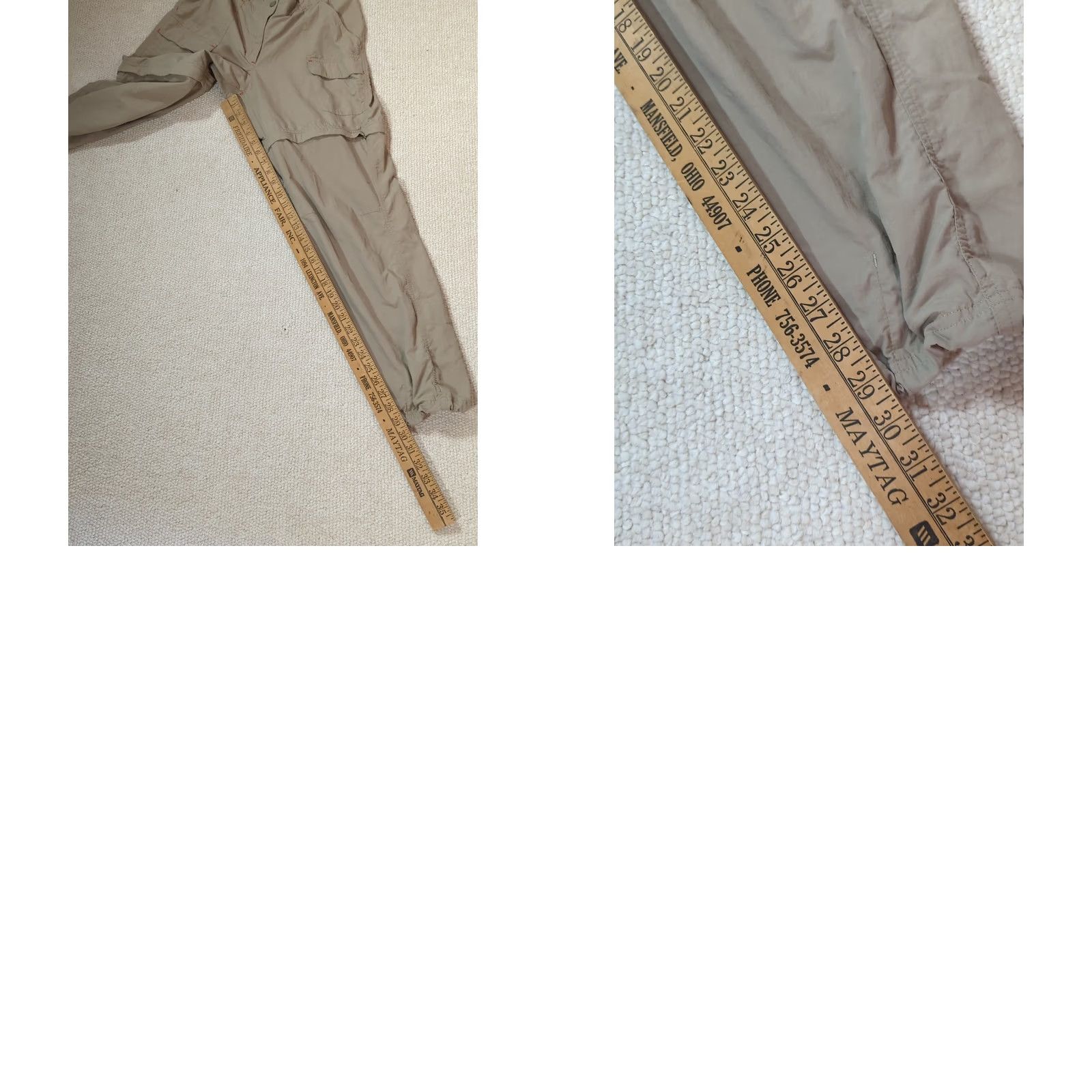 Vintage LL Bean Pants Womens Size 10 Regular Tan Convertible Zip Off Hiking Climbing Nylon Pants Beige Solid Pockets Quick Dry Outdoor Logo Womens Size 32" / US 10 / IT 46 - 9 Thumbnail