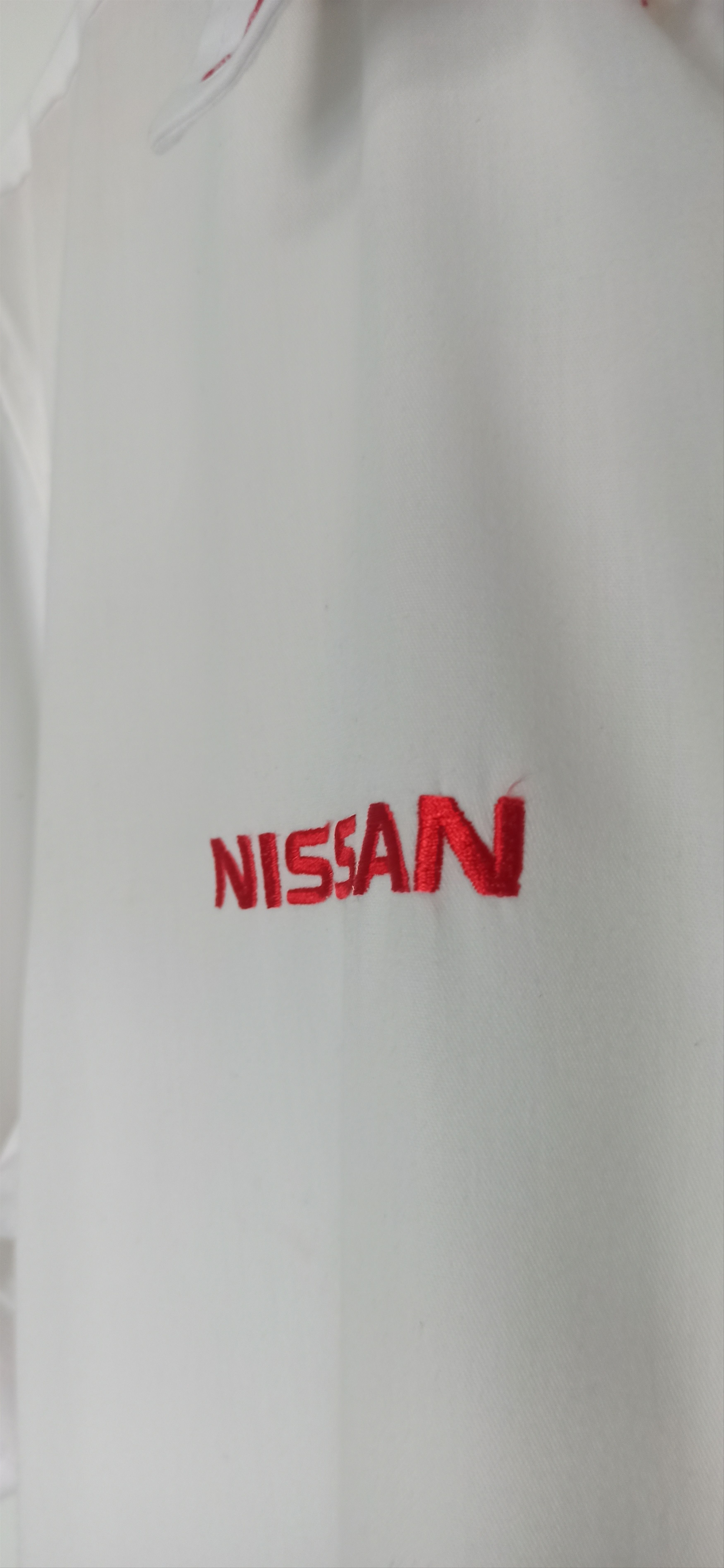 Japanese Brand 🔥Vintage Nissan Work Button Up White Shirt Embroidery Logo Size US L / EU 52-54 / 3 - 4 Thumbnail